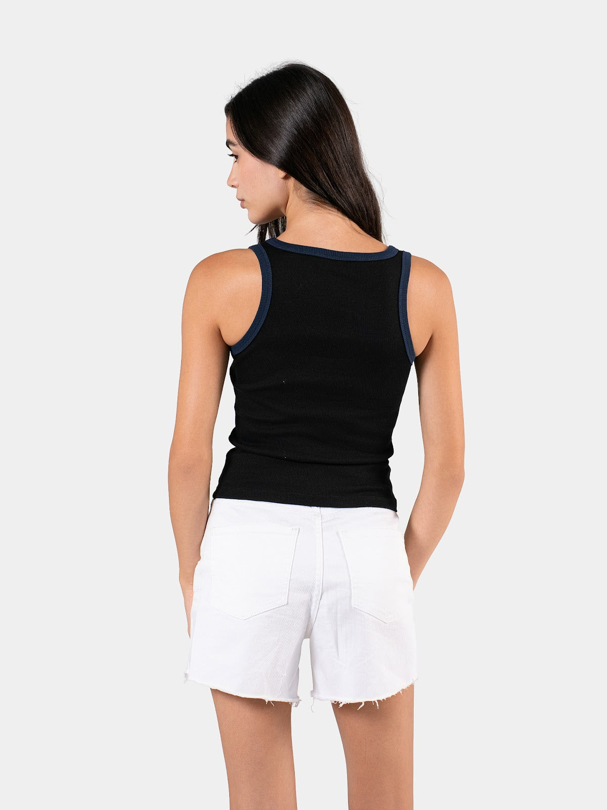 TWO TONE TANK TOP BLACK X NAVY 6