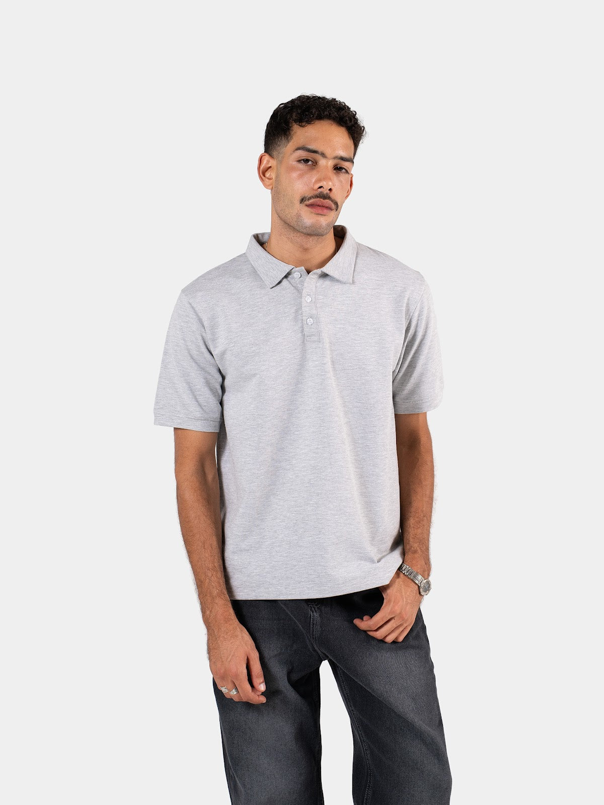 MEN'S POLO SHIRT CLOUD-GREY 2