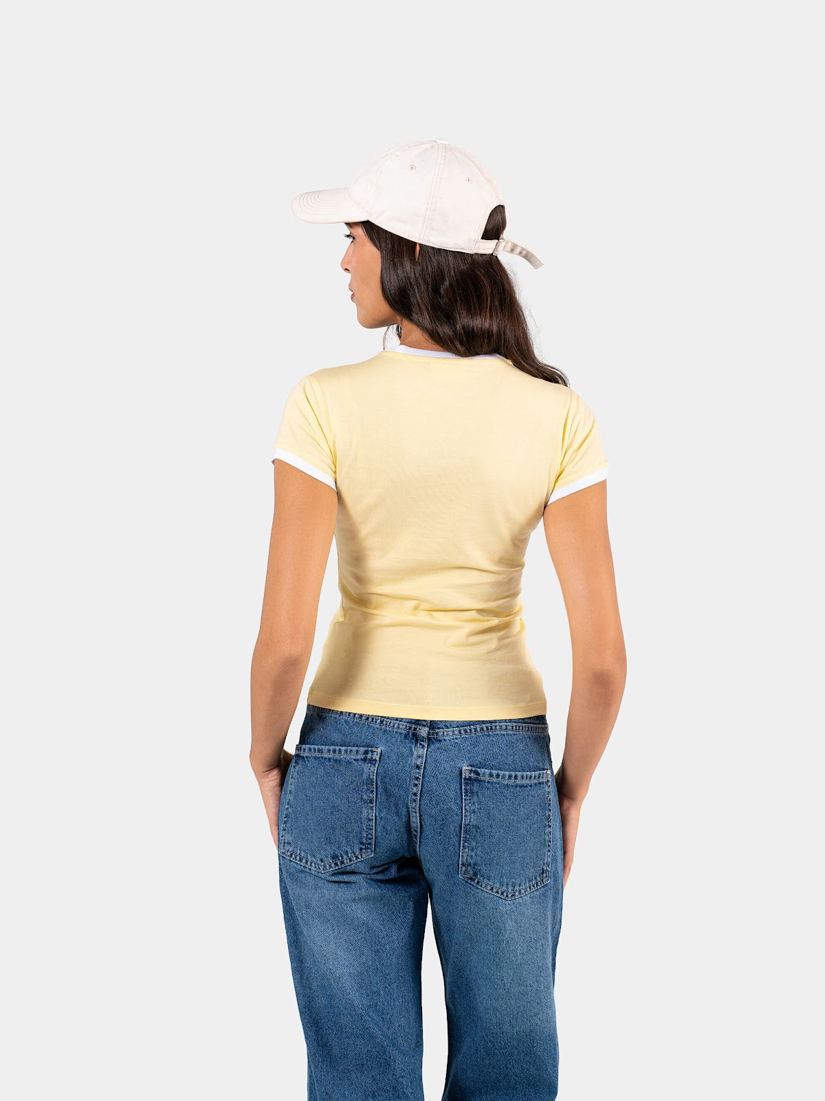 CONTRAST EDGE T-SHIRT YELLOW X WHITE 6
