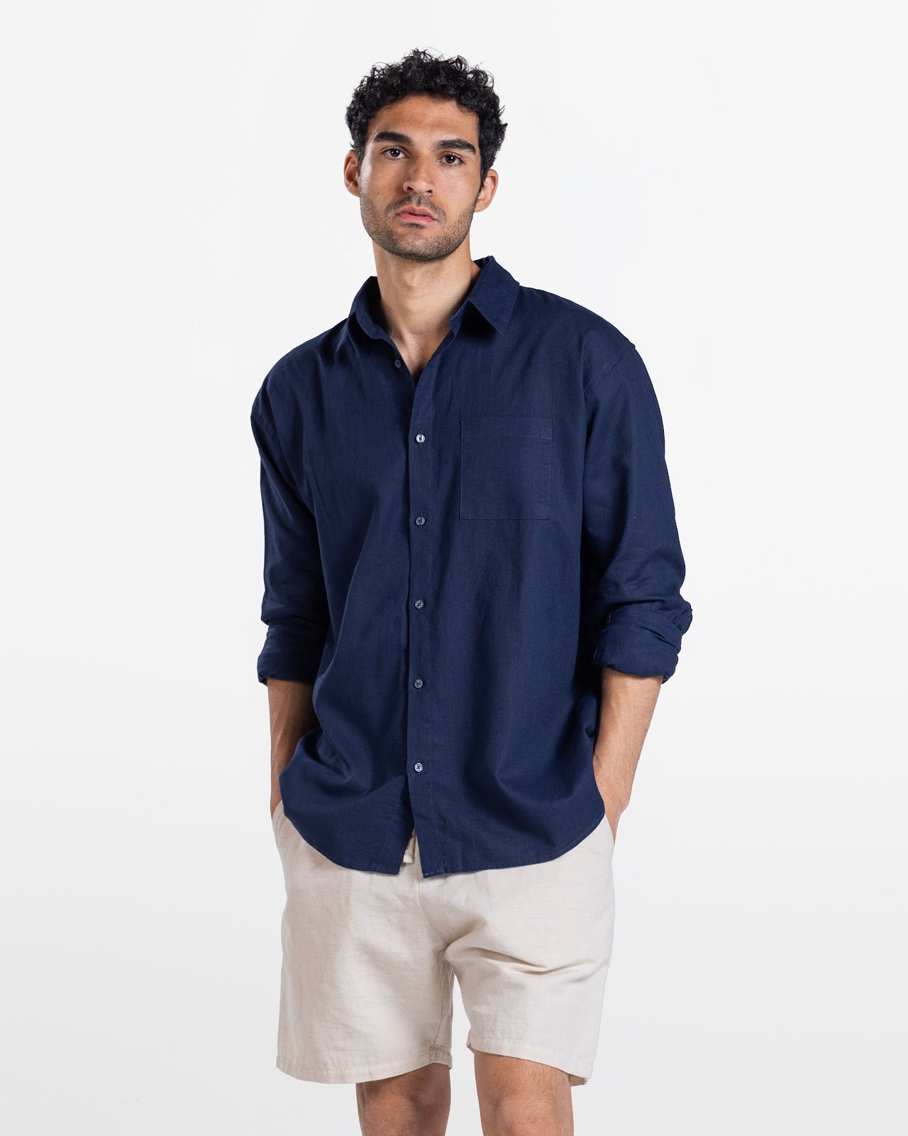 MEN'S LONG SLEEVE SHIRT NAVY 4