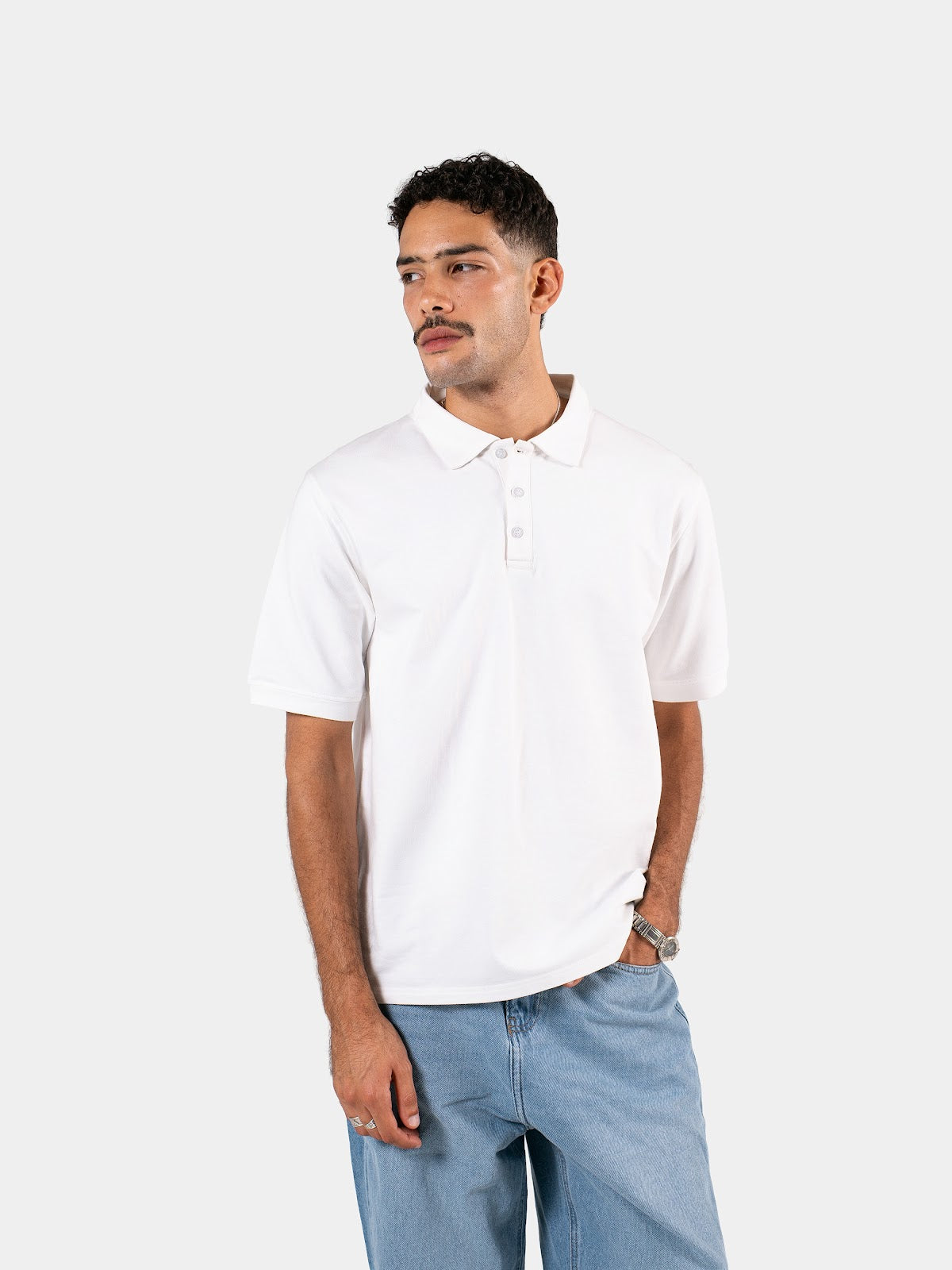 MEN'S POLO SHIRT WHITE 2