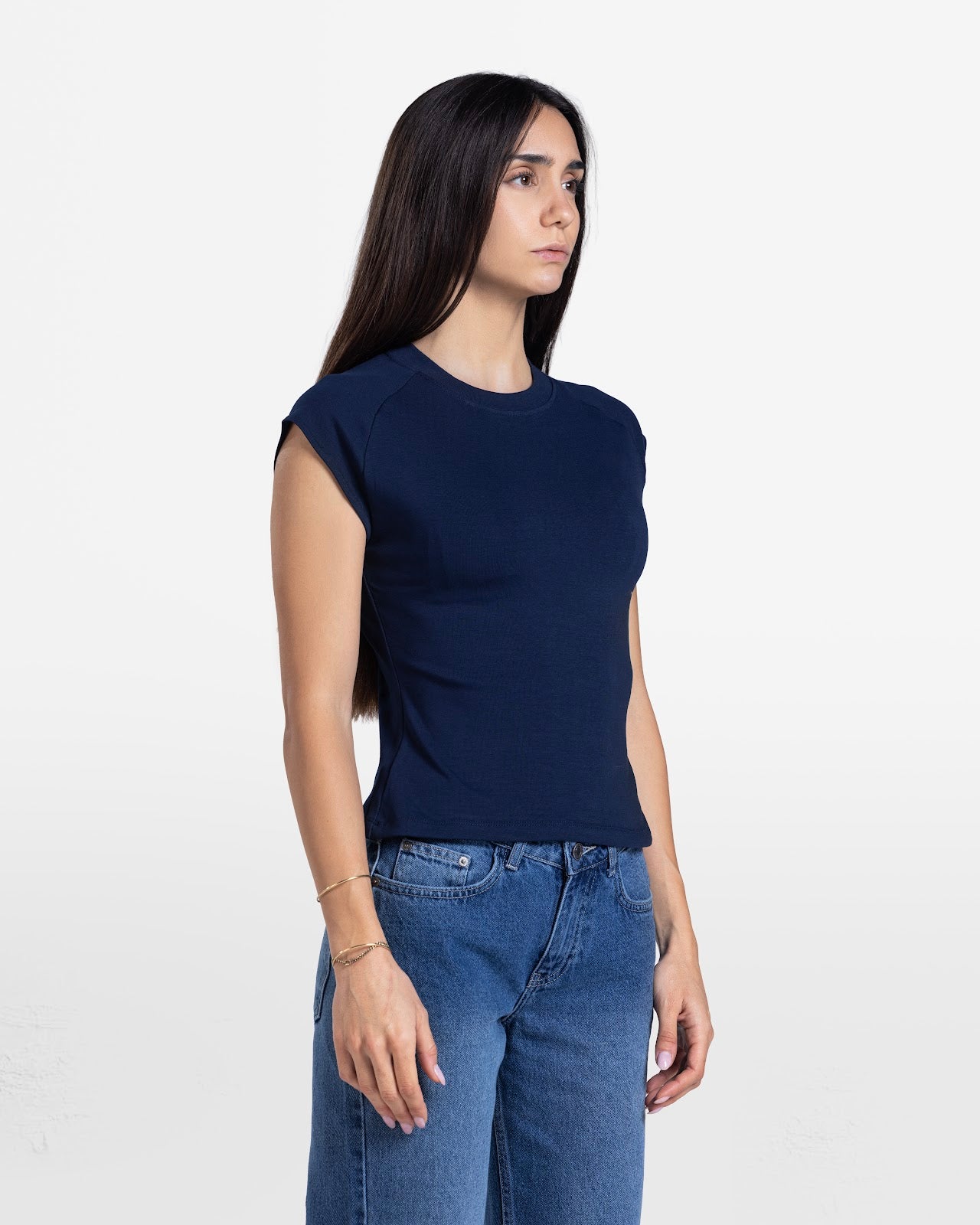 CAP SLEEVE T-SHIRT NAVY 3