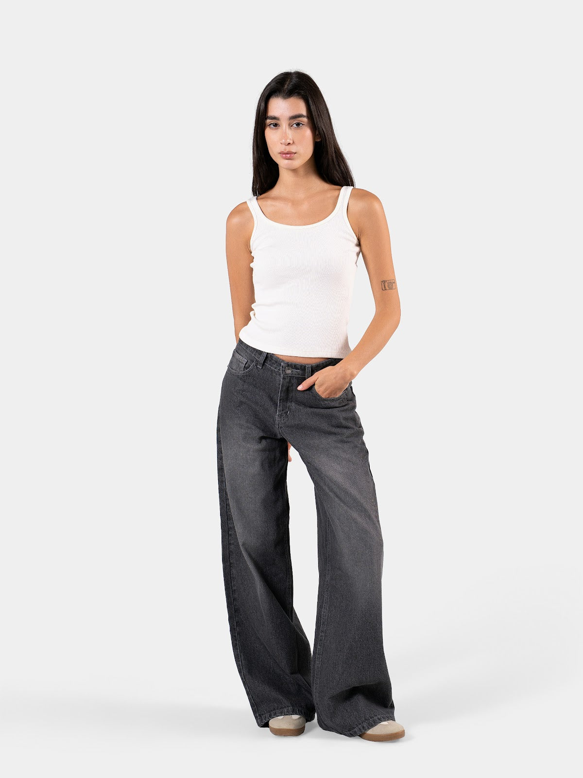 BAGGY JEANS DARK-GREY 1