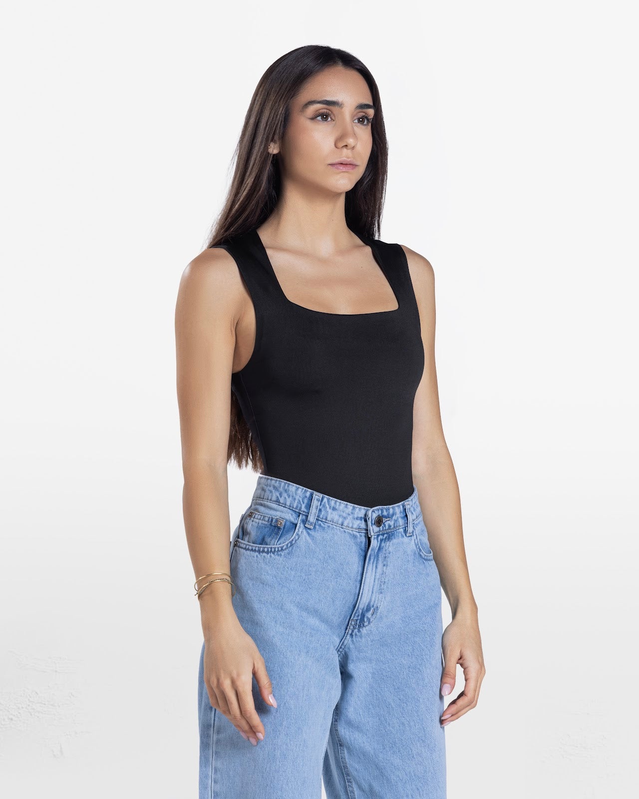 SQUARE NECK BODYSUIT BLACK 2
