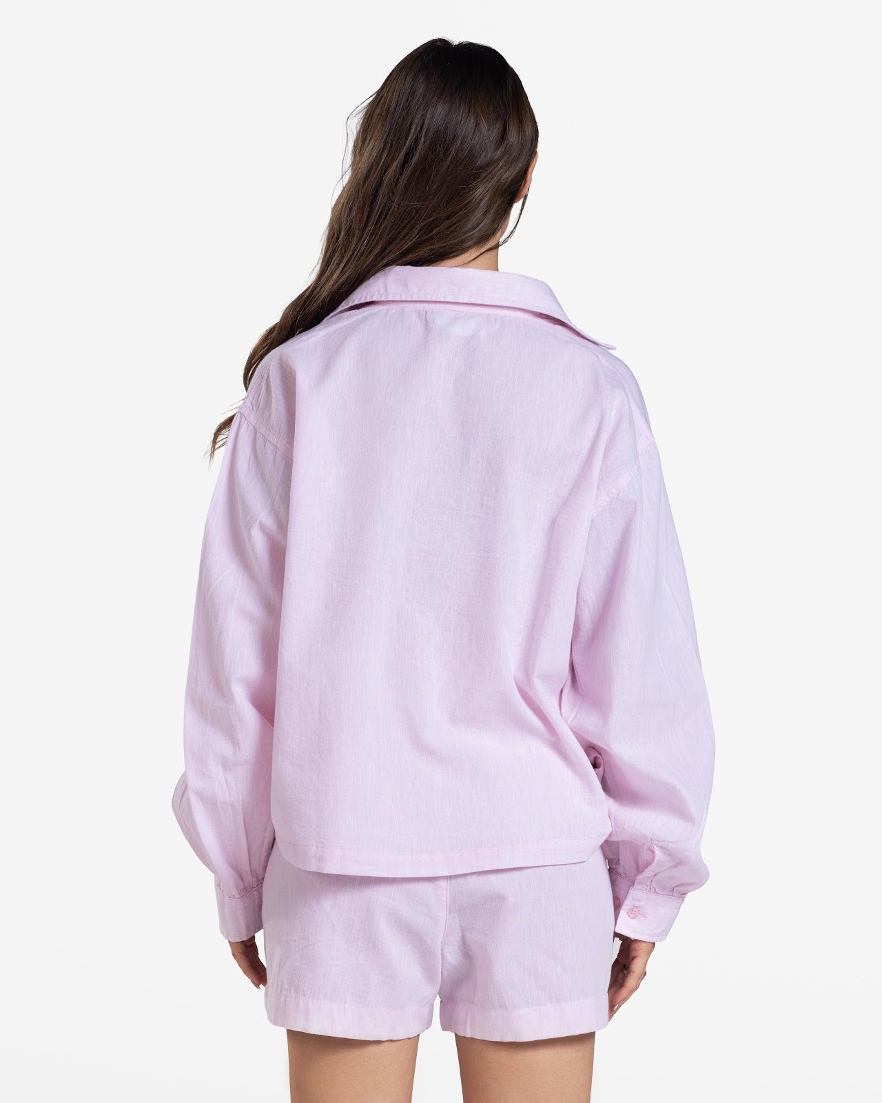HAIF BUTTON DOWN LINEN SHIRT PINK 4