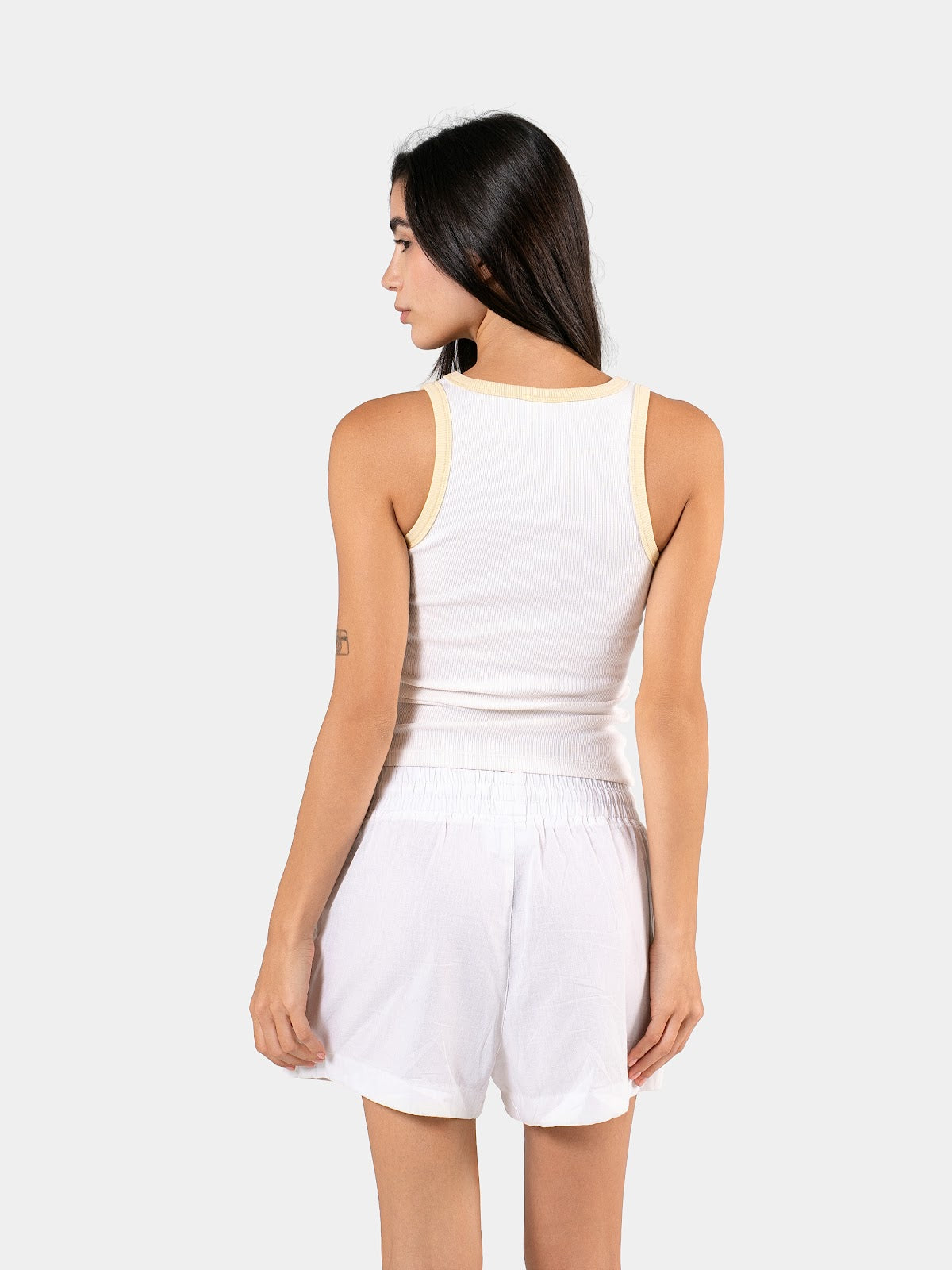 TWO TONE TANK TOP WHITE X YELLOW 4