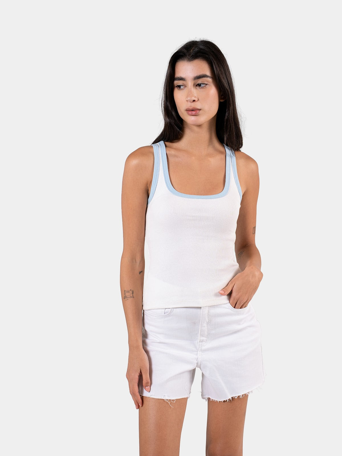 TWO TONE TANK TOP WHITE X BABY BLUE 4