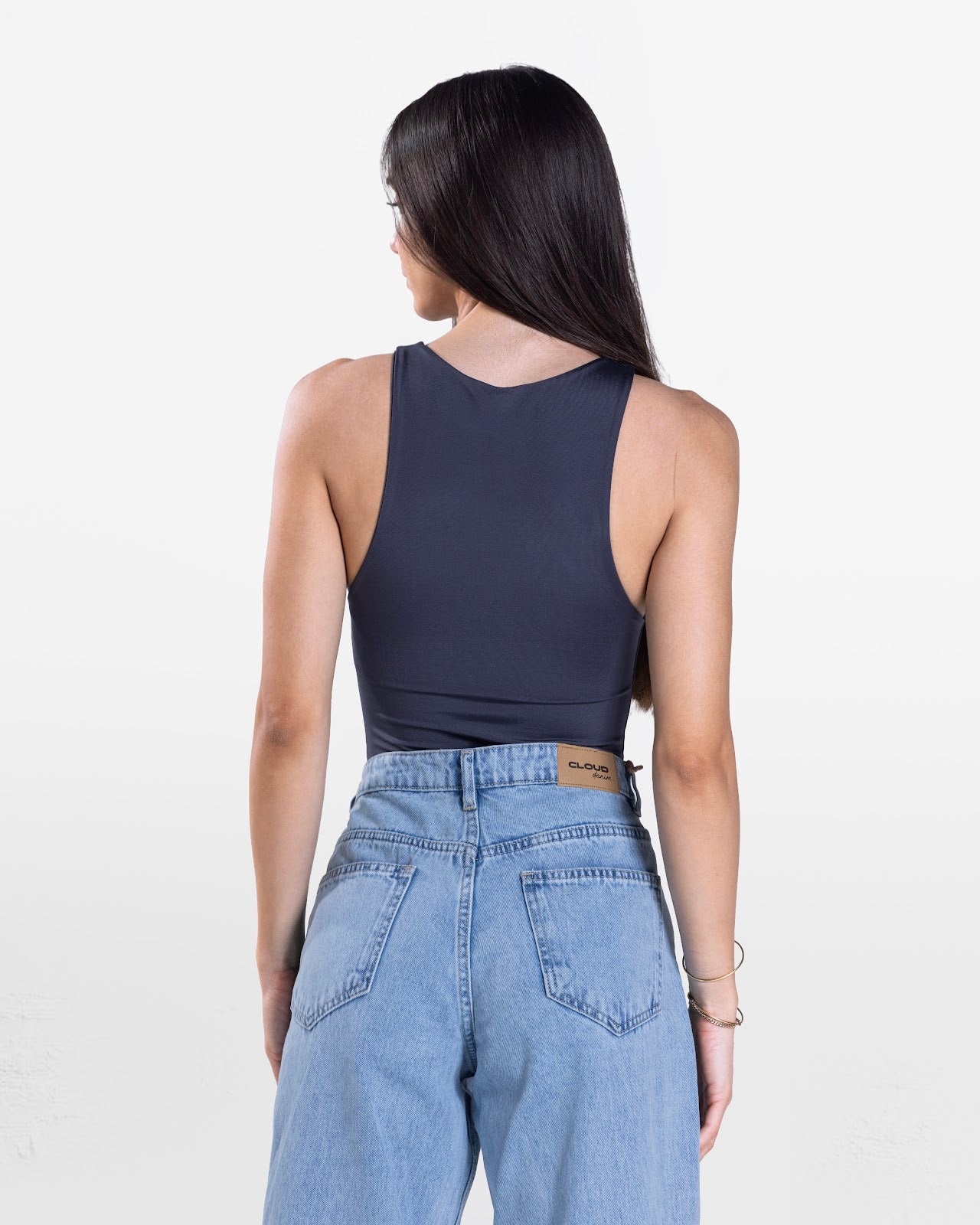 HALTER BODYSUIT CHARCOAL 2