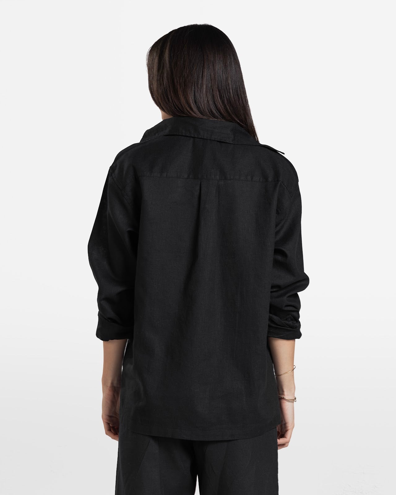 LINEN SHIRT BLACK 2