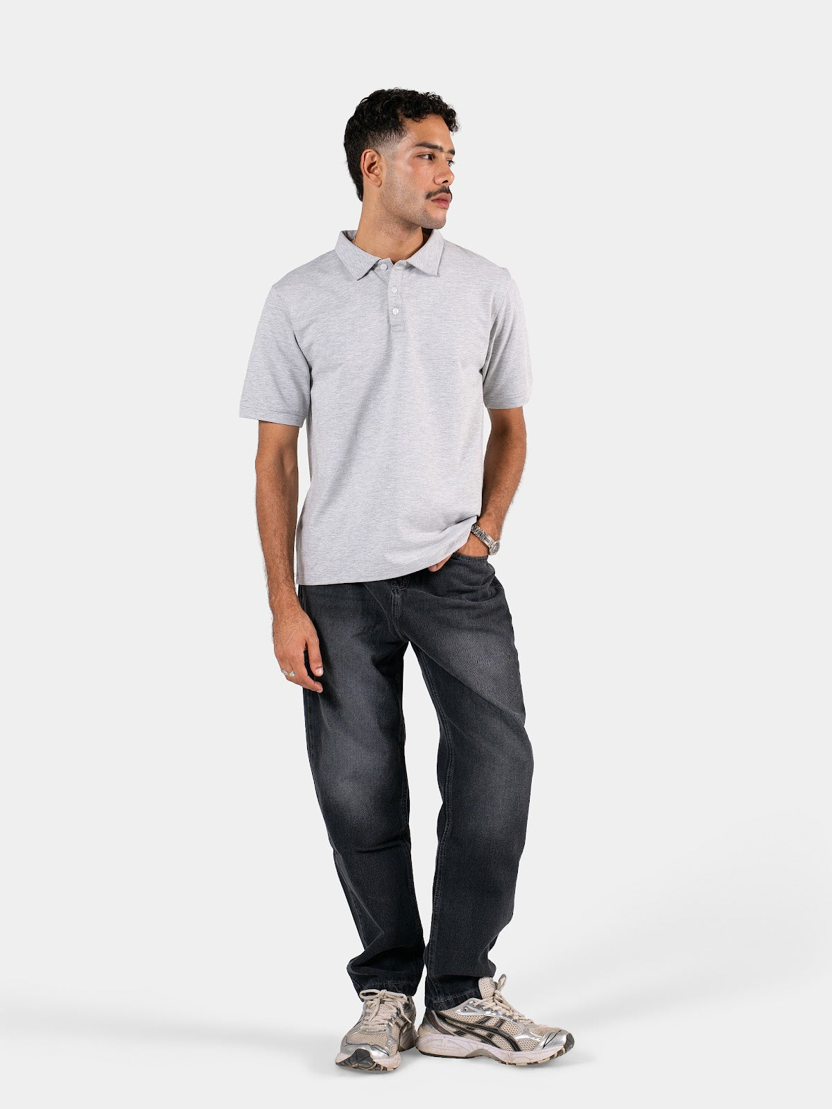MEN'S POLO SHIRT CLOUD-GREY 1