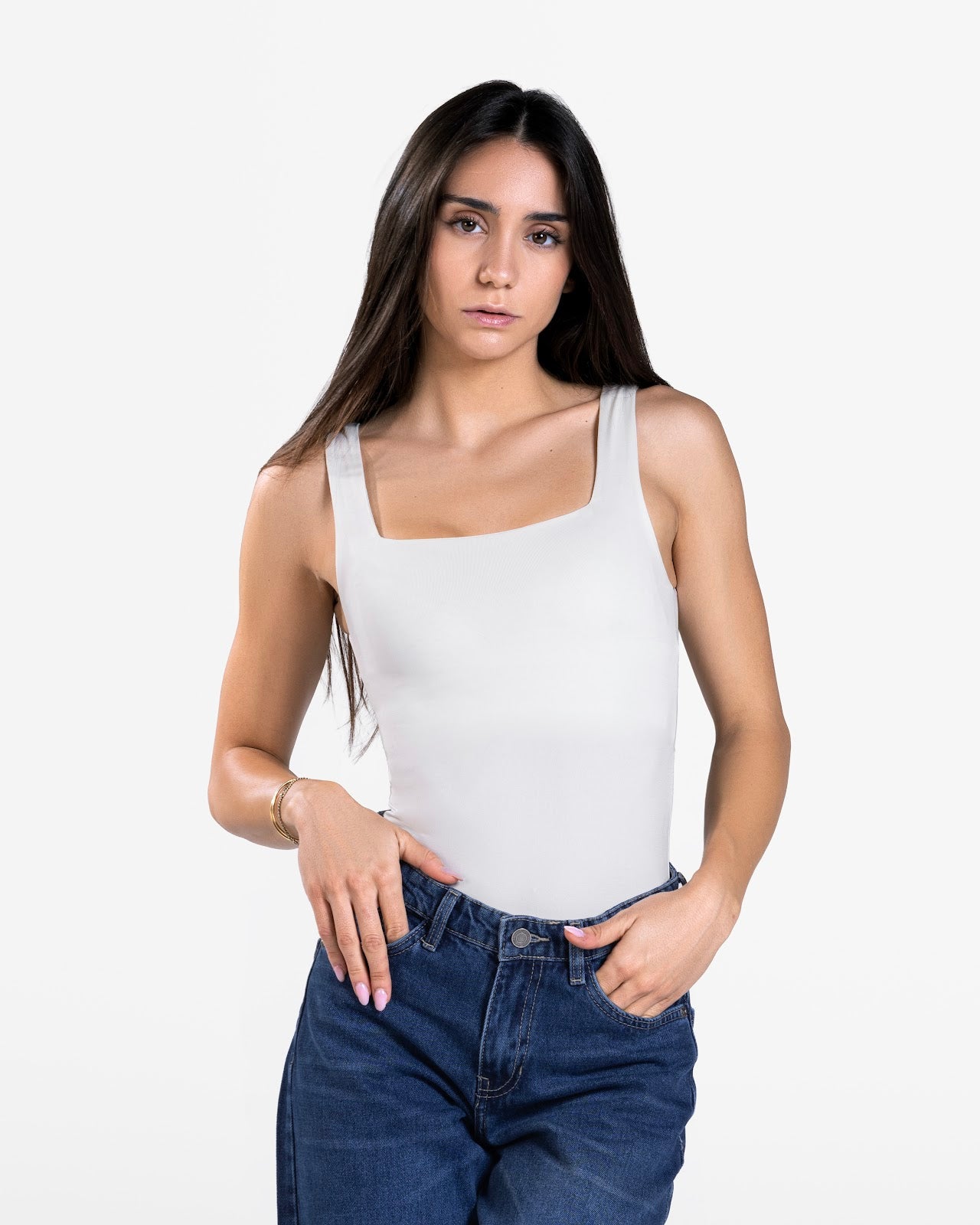 ROUND NECK BODYSUIT OFF-WHITE 1