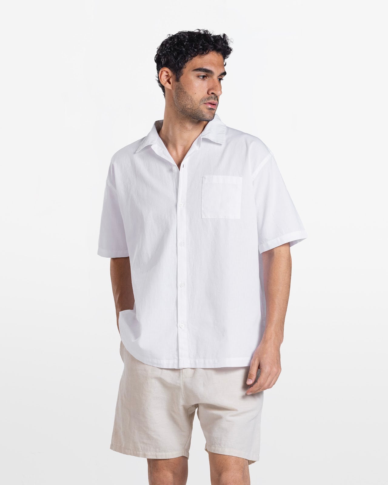 MEN'S LINEN SHIRT WHITE 4