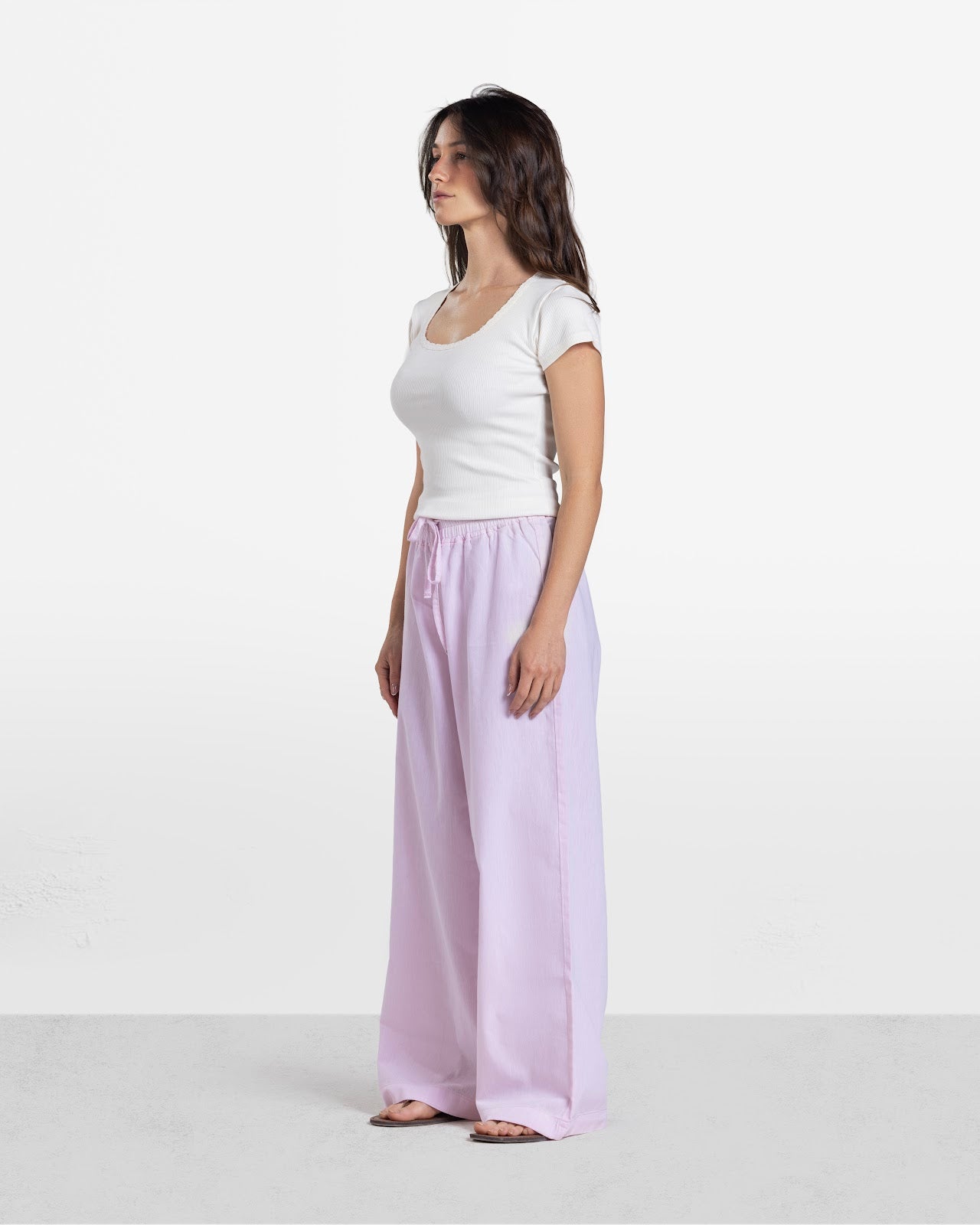 LACE RIBBED SHORT SLEEVE TOP OFF-WHITE 5