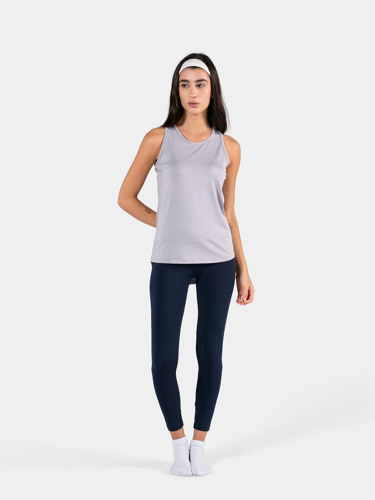 MOVE RACERBACK LOOSE TANK LIGHT-GREY 1