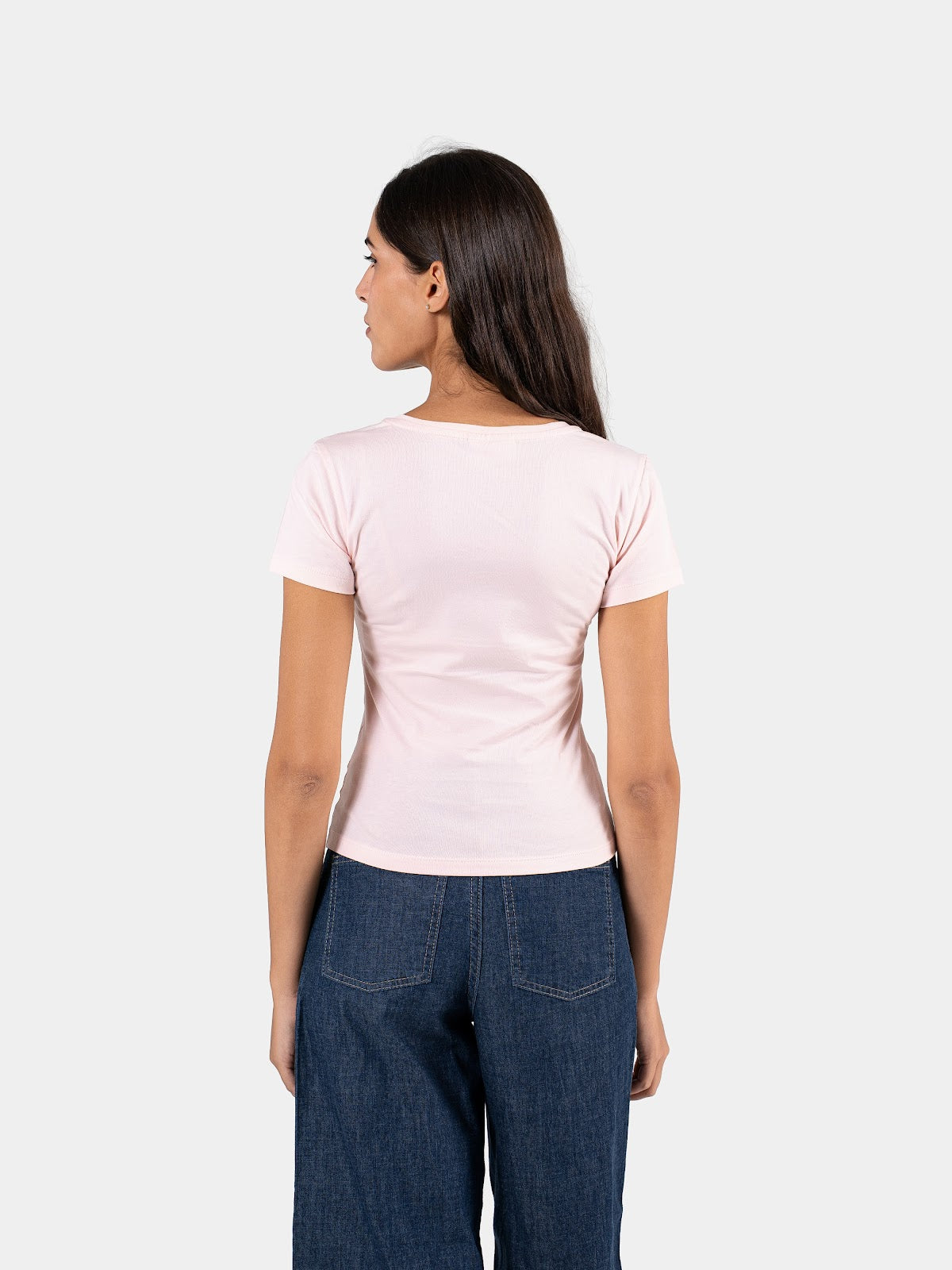 RIBBED U-SHAPED SHORT SLEEVE BABY-PINK 5