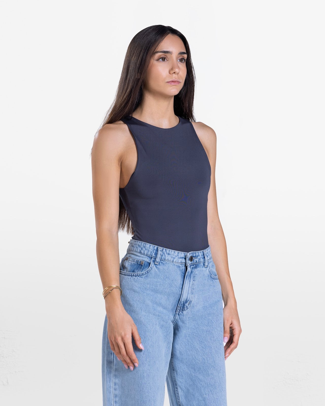 HALTER BODYSUIT CHARCOAL 3