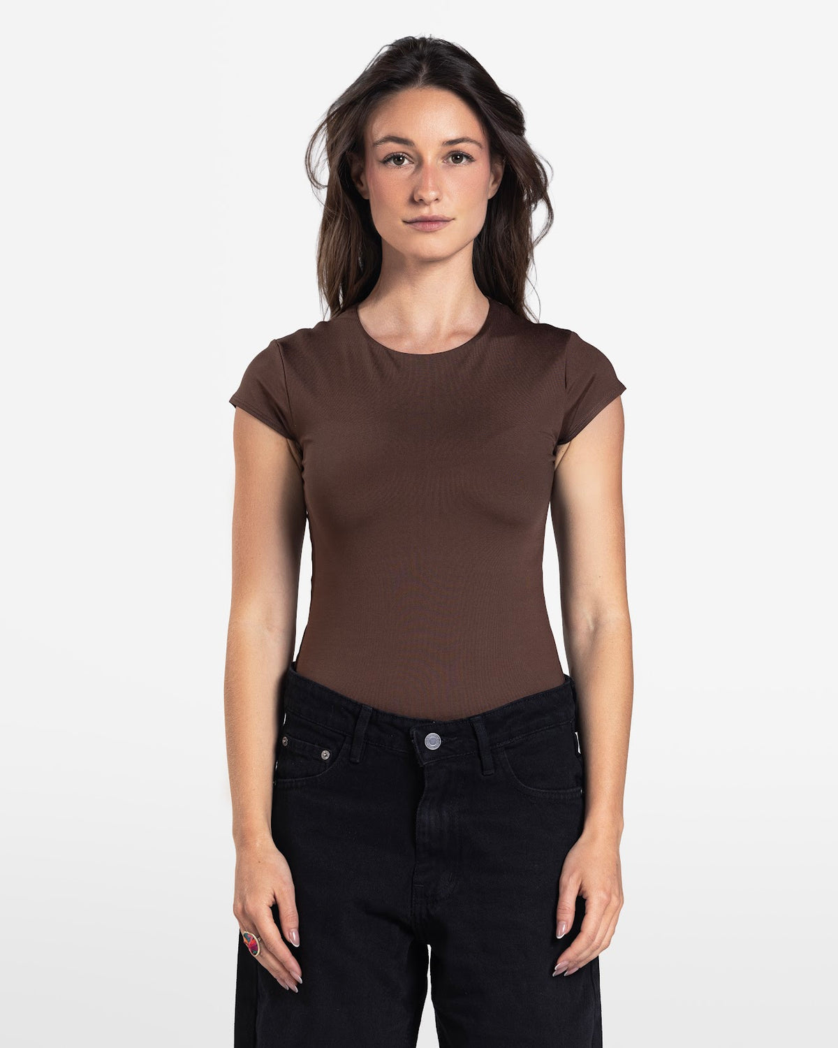 SHORT SLEEVE BODYSUIT BROWN 1