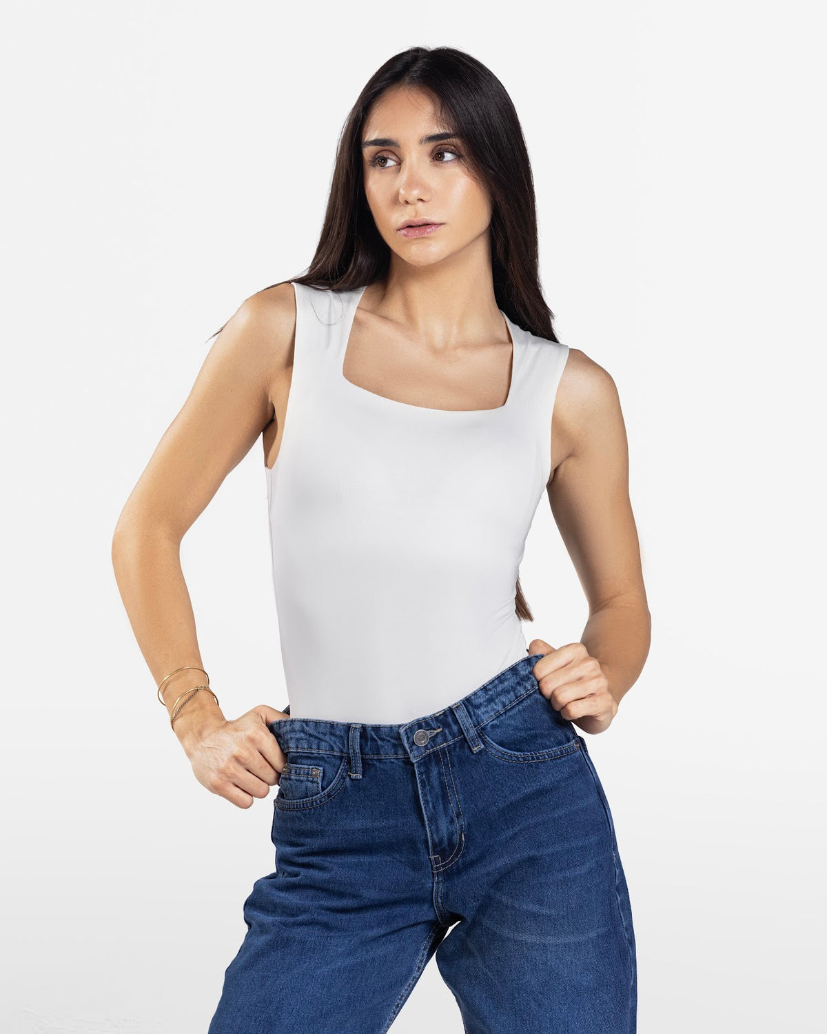 SQUARE NECK BODYSUIT OFF-WHITE 4