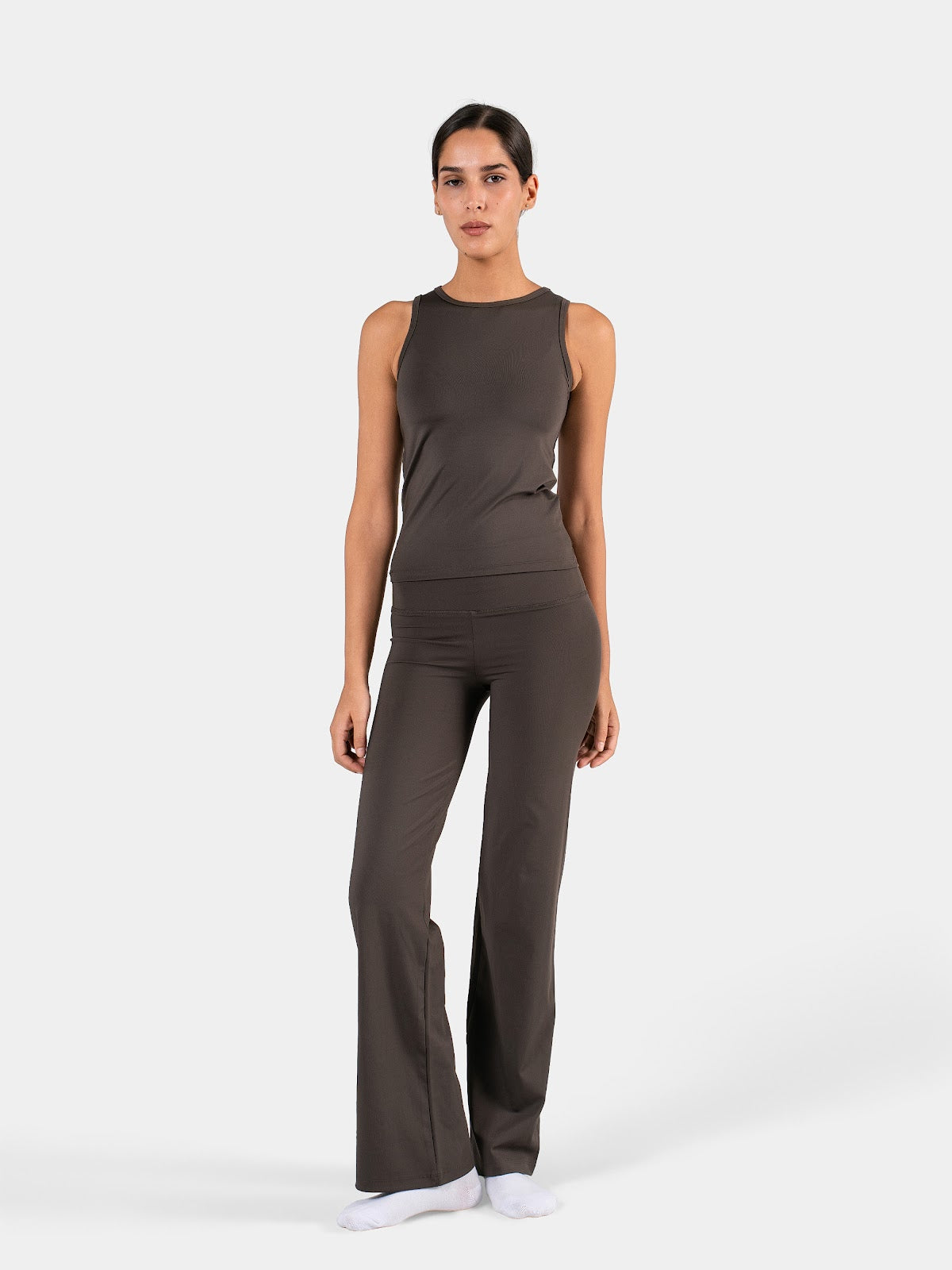 MOVE STRAIGHT LEG YOGA PANTS BROWN 2