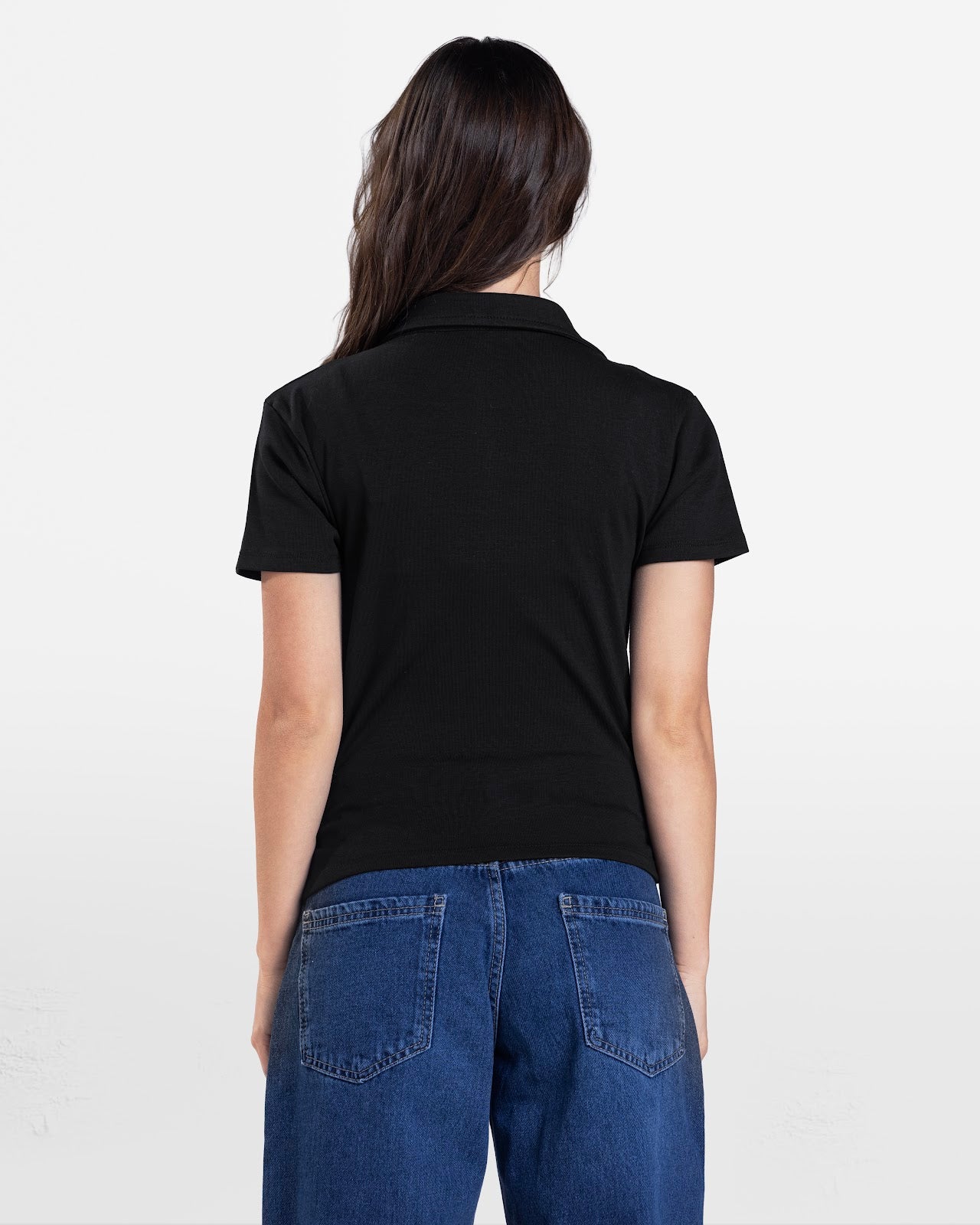 SHORT SLEEVE BUTTON DOWN SHIRT BLACK 2
