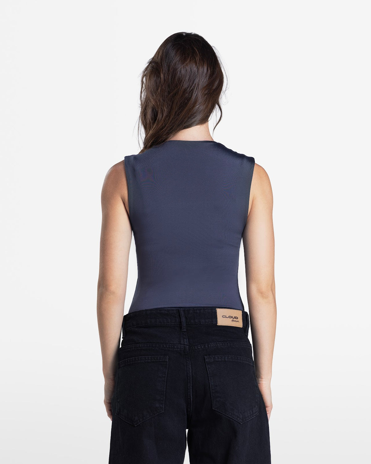 SQUARE NECK BODYSUIT CHARCOAL 2