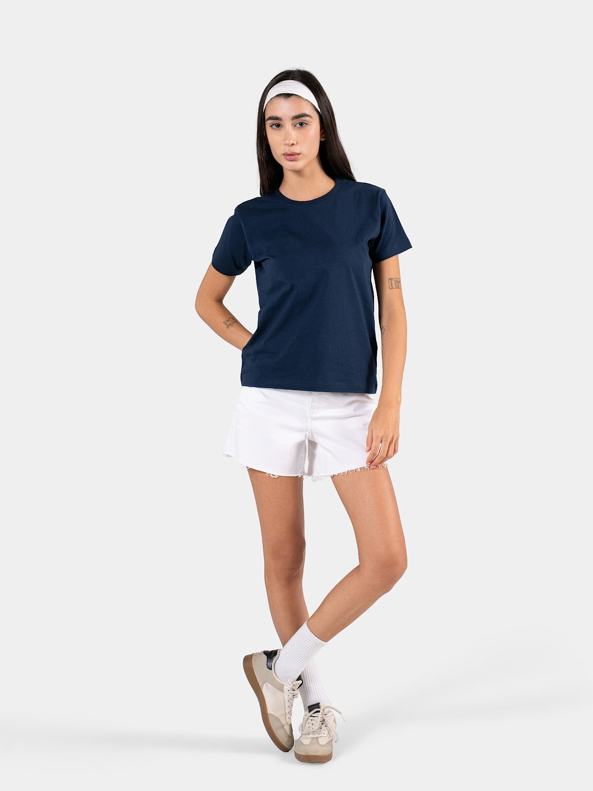RELAXED FIT TEE NAVY 1