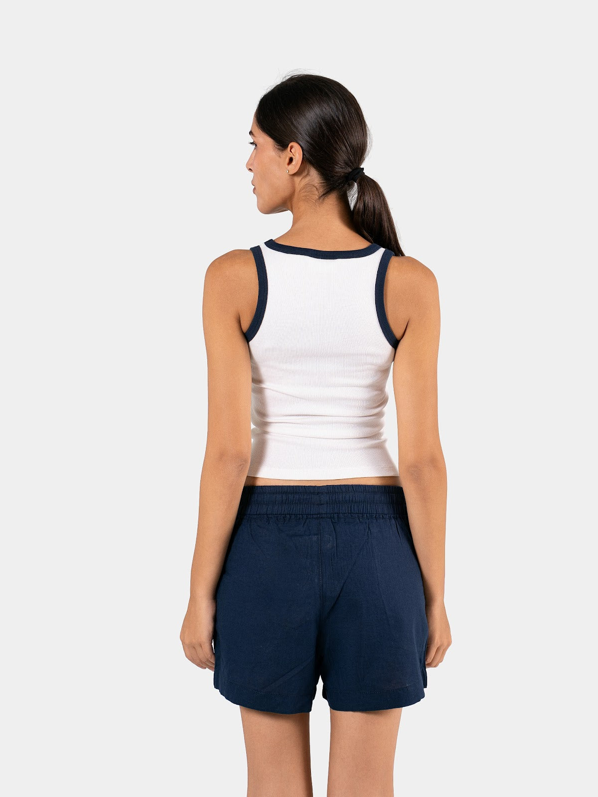 TWO TONE TANK TOP WHITE X NAVY 5