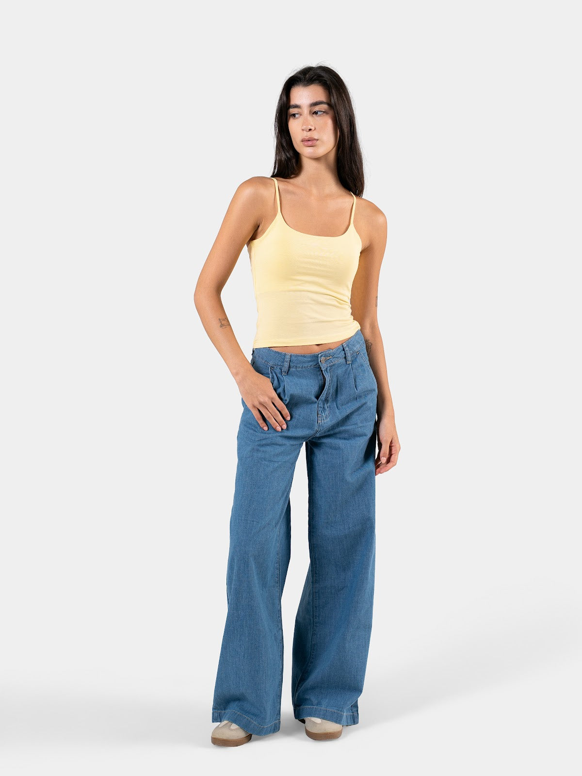 SPAGHETTI STRAP TOP YELLOW 1