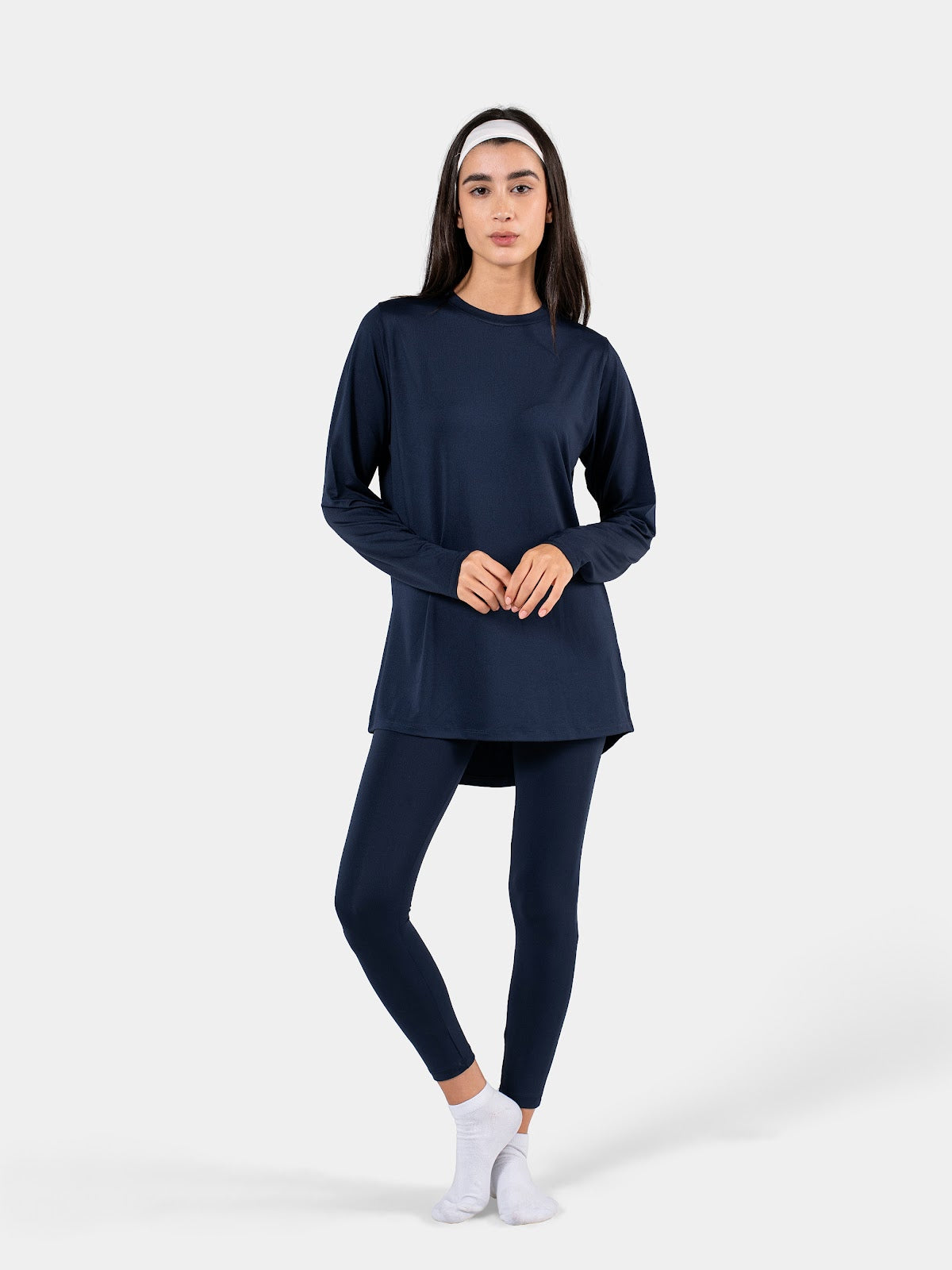 MOVE LOOSE LONG SLEEVE TOP NAVY 1