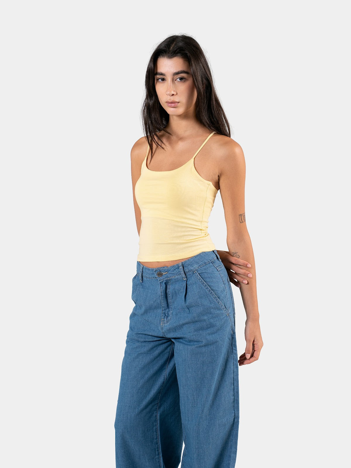 SPAGHETTI STRAP TOP YELLOW 4