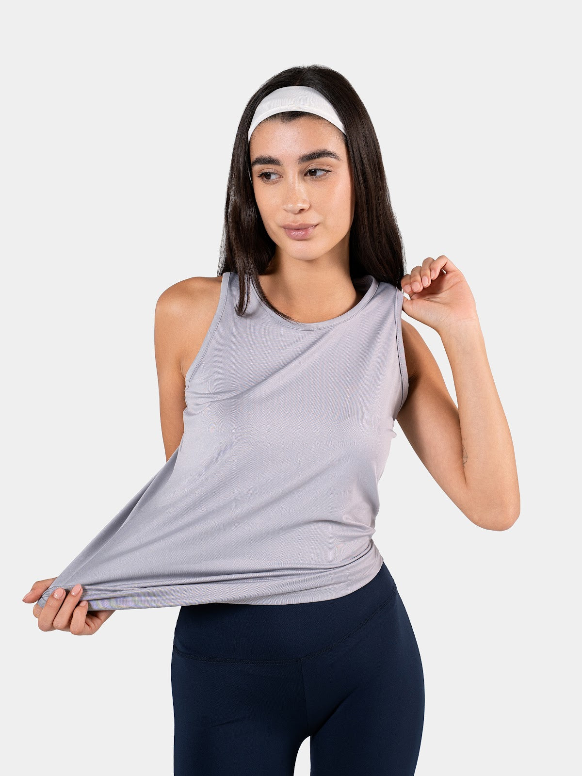 MOVE RACERBACK LOOSE TANK LIGHT-GREY 5