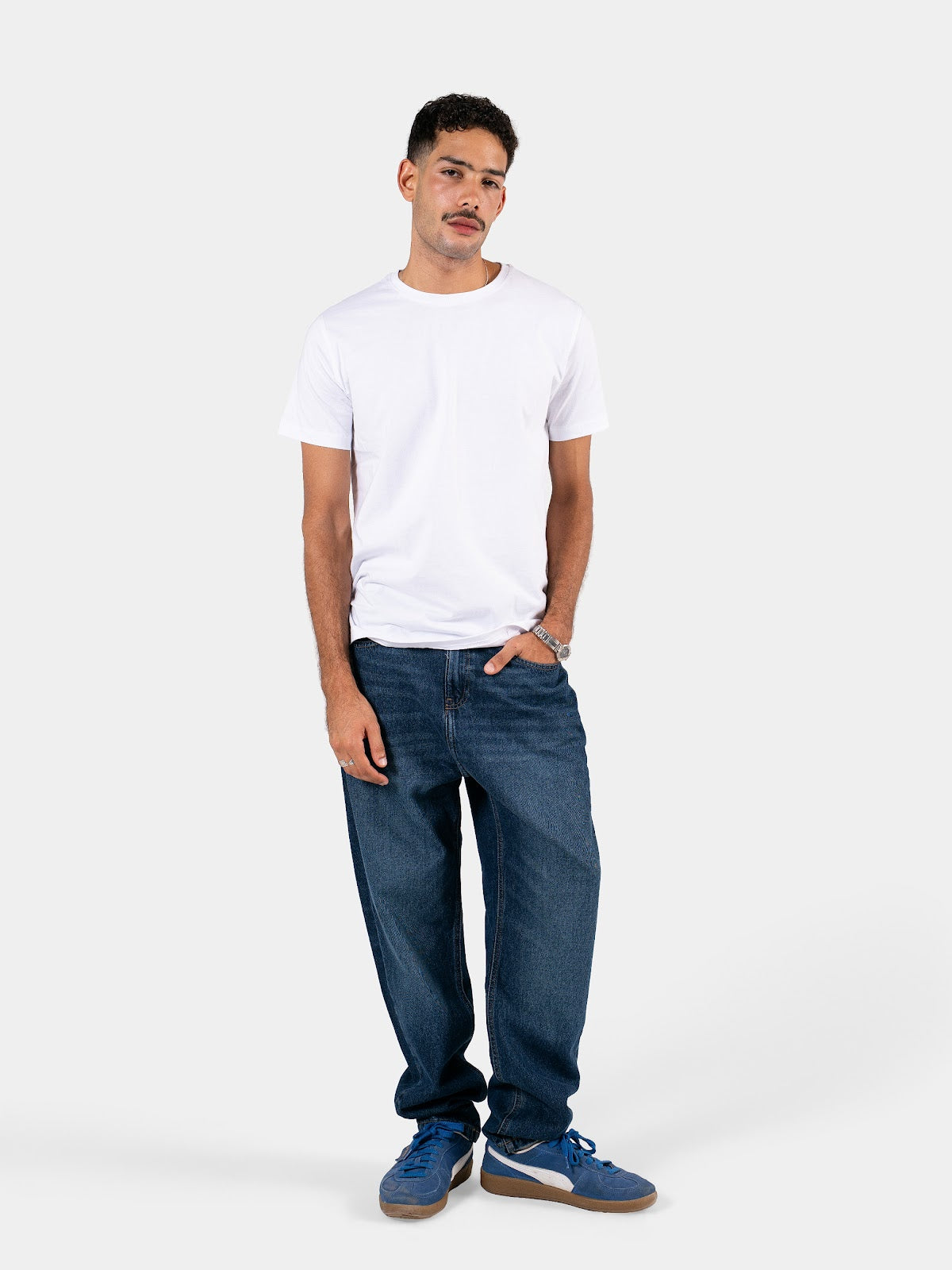 MEN'S RELAXED FIT JEANS DARK-BLUE 1
