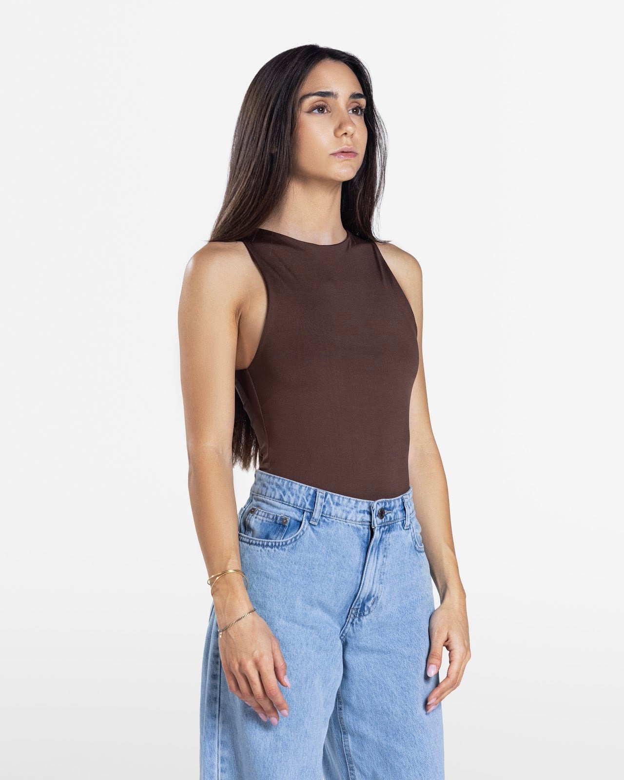 HALTER BODYSUIT BROWN 1