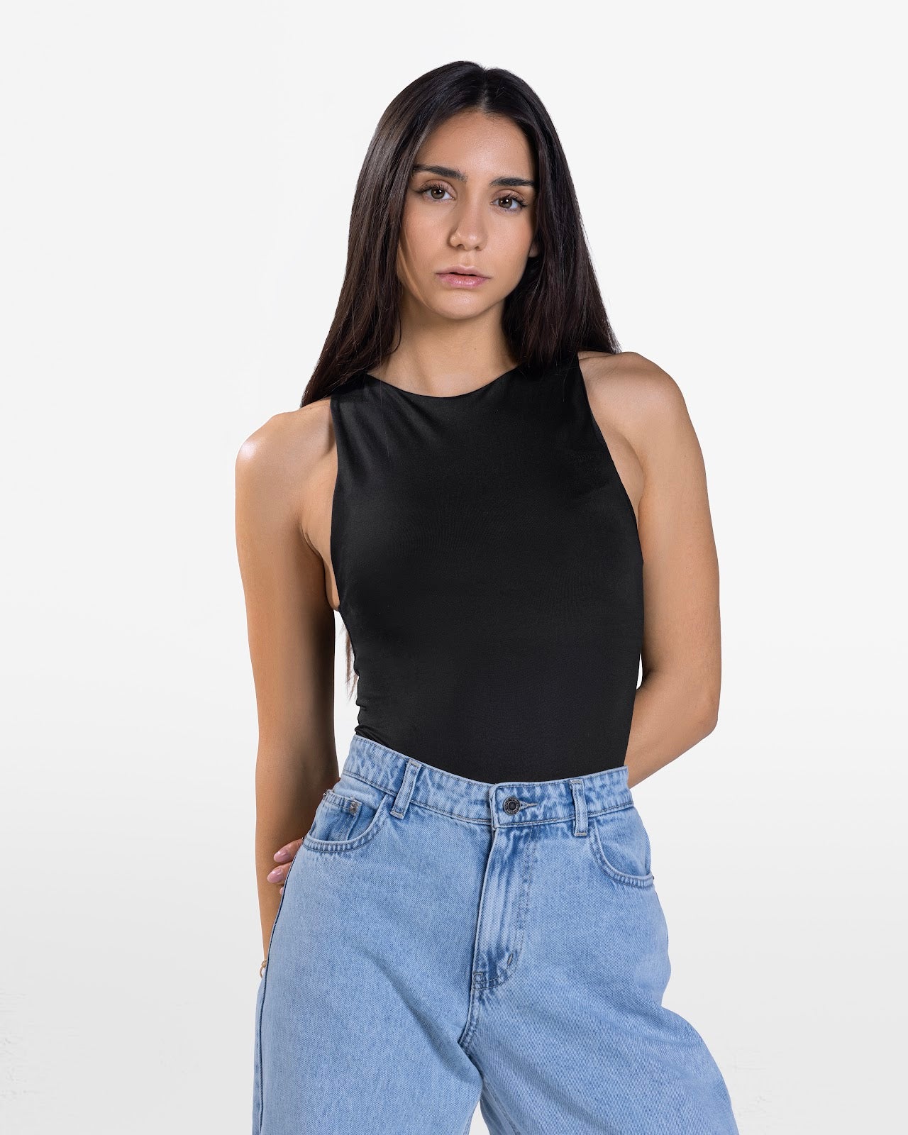 HALTER BODYSUIT BLACK 1