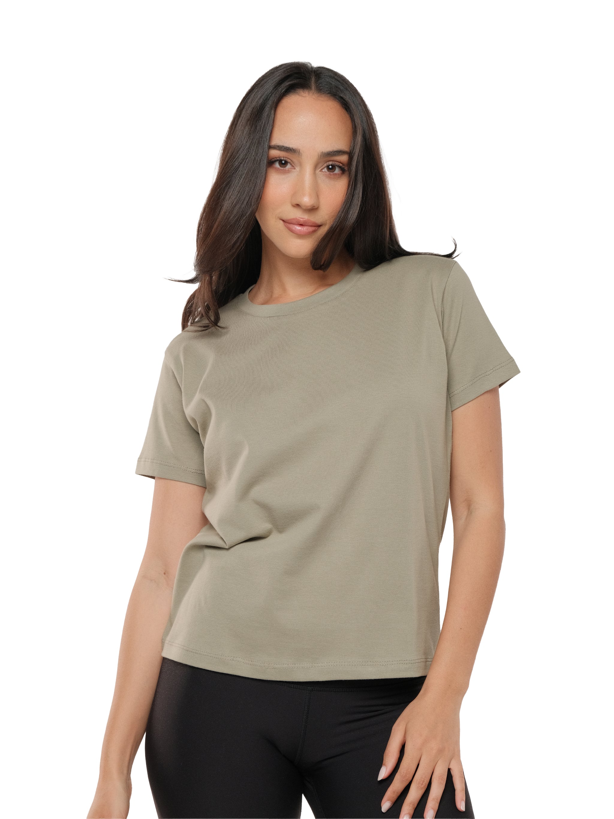 OLIVE GREEN RELAXED FIT TEE