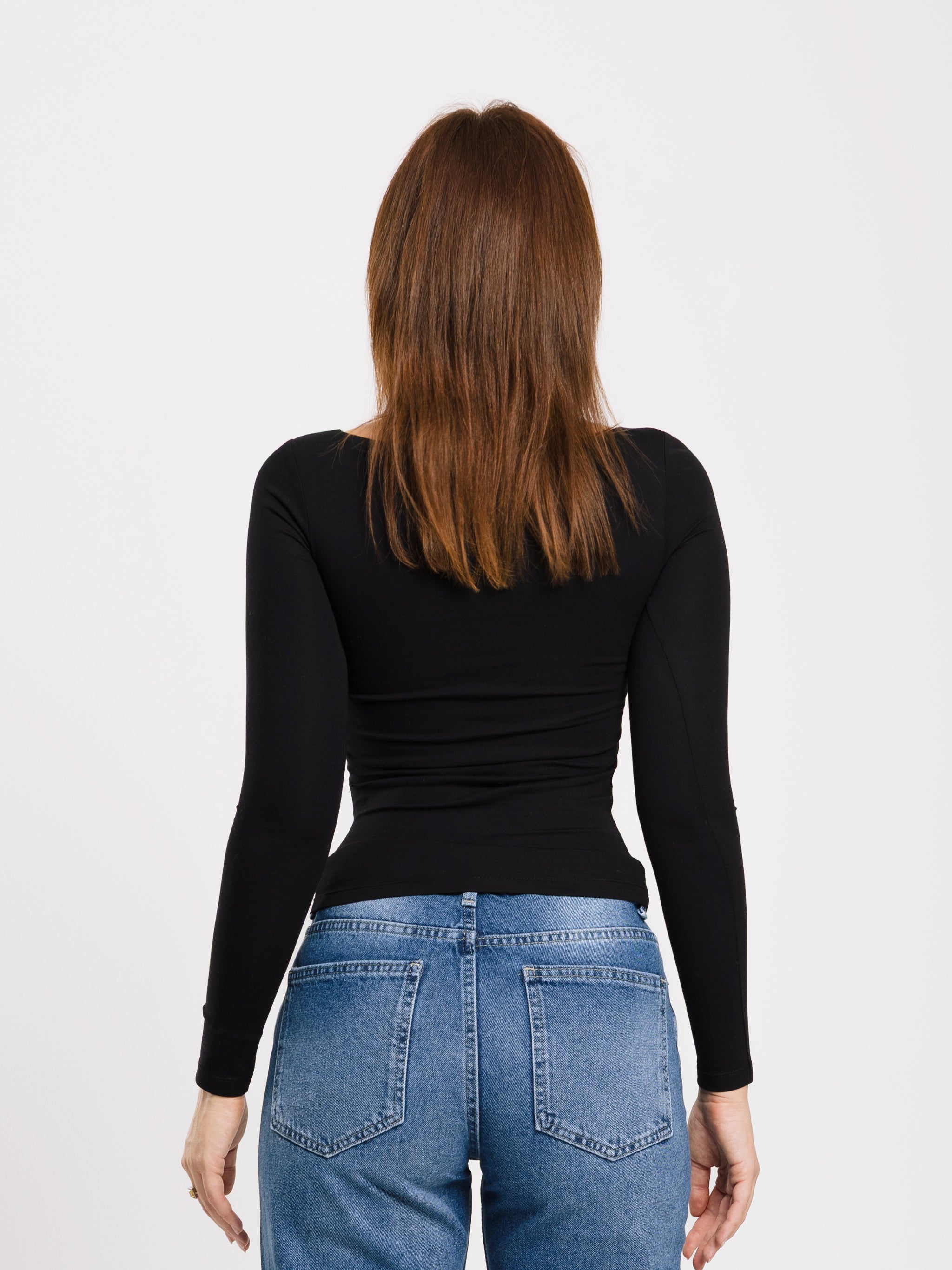 BOAT NECK LONG SLEEVE TOP