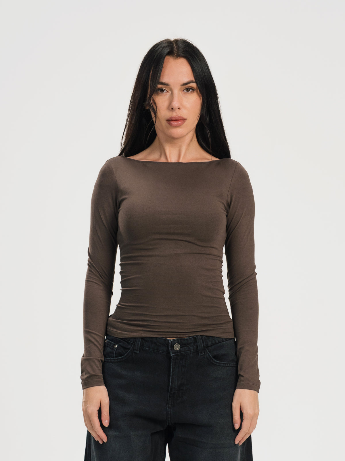 BOAT NECK LONG SLEEVE TOP