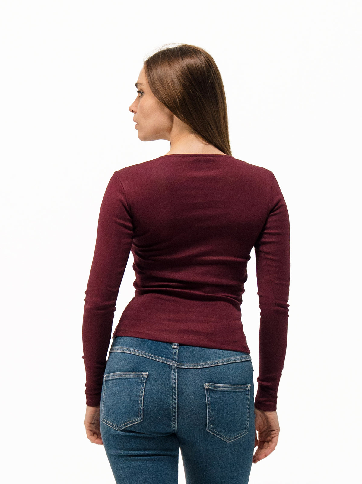 SQUARE NECK LONG SLEEVE TOP