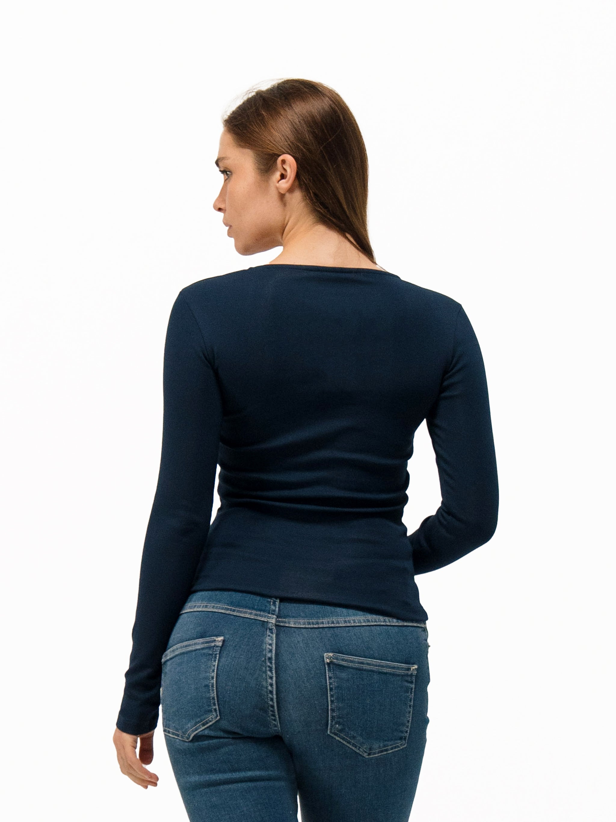 SQUARE NECK LONG SLEEVE TOP