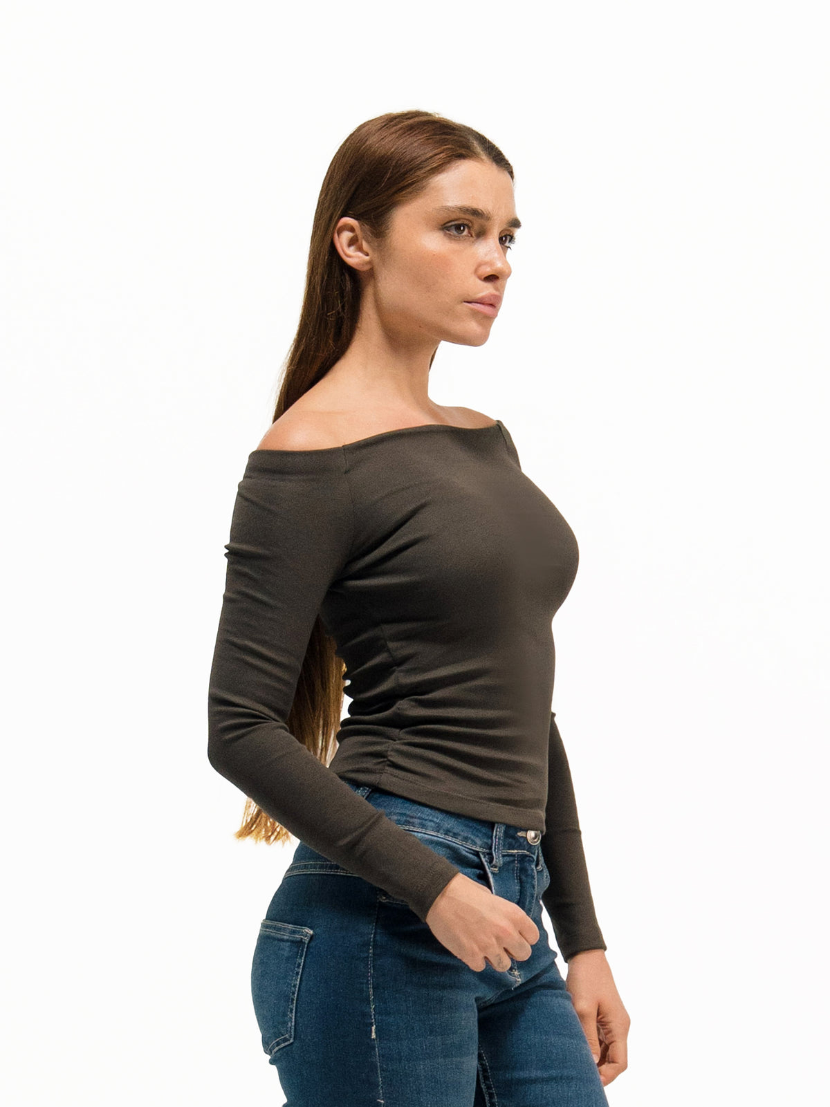 OFF SHOULDER LONG SLEEVE TOP