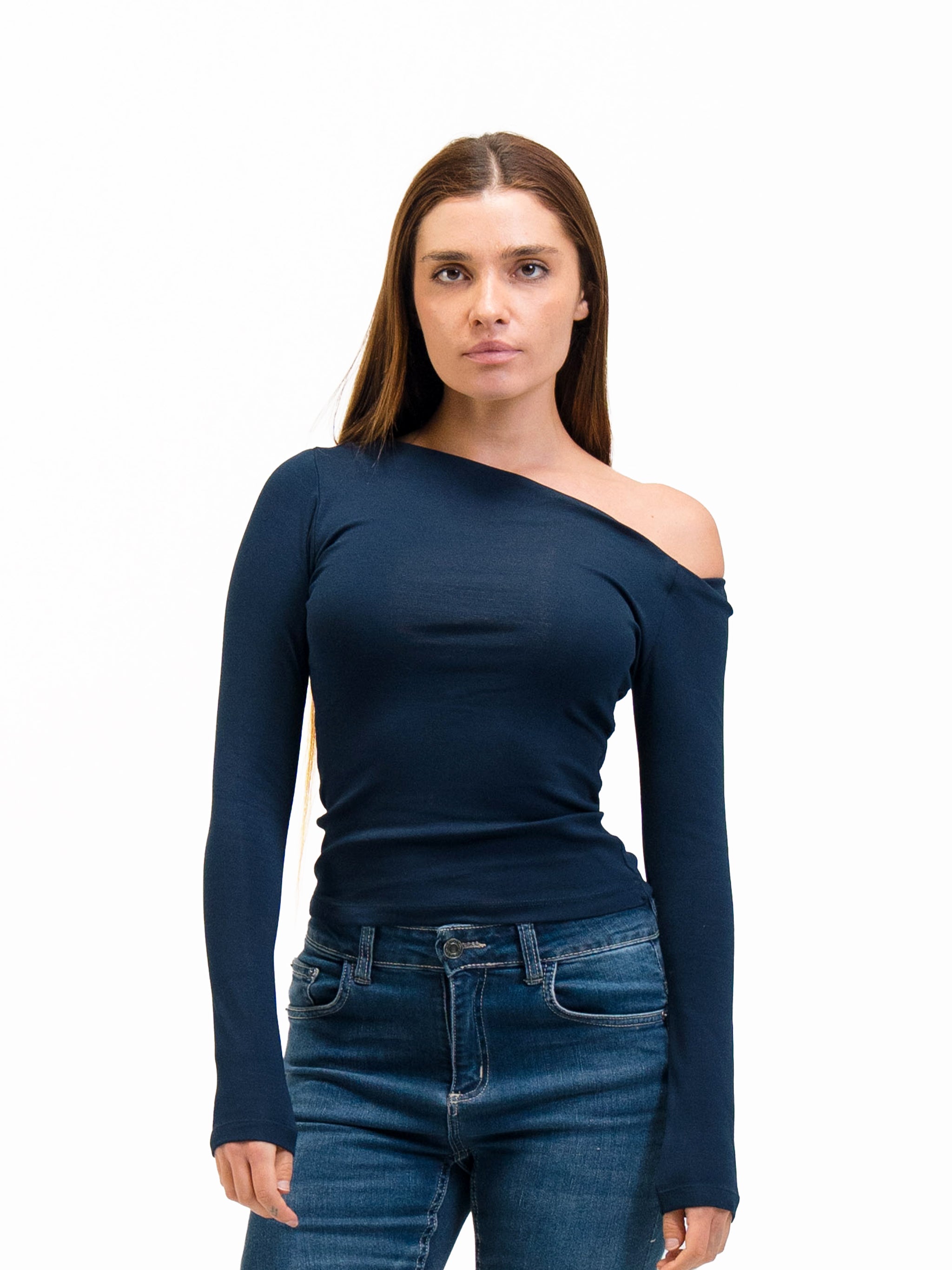 ONE SHOULDER LONG SLEEVE TOP