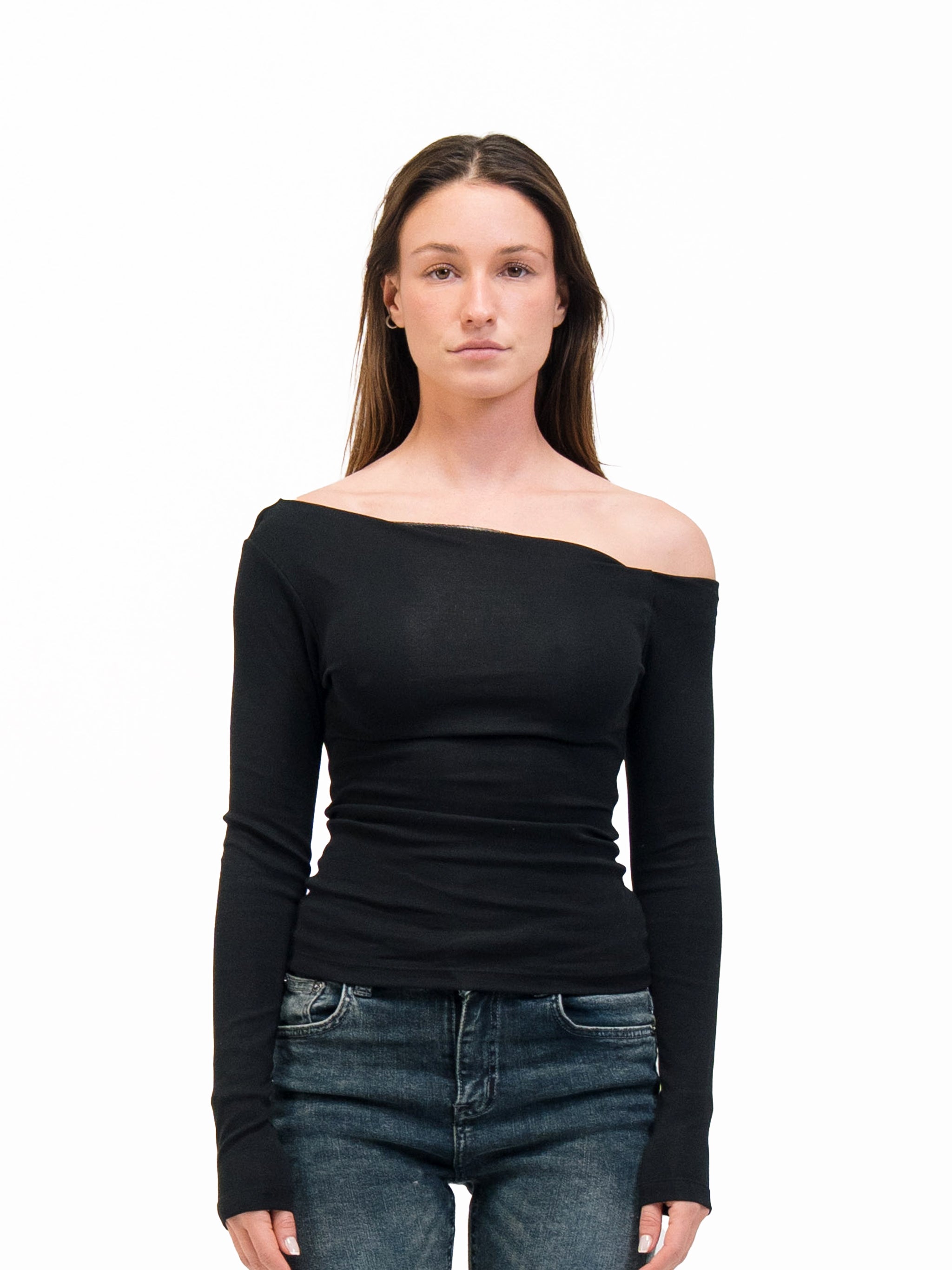 ONE SHOULDER LONG SLEEVE TOP