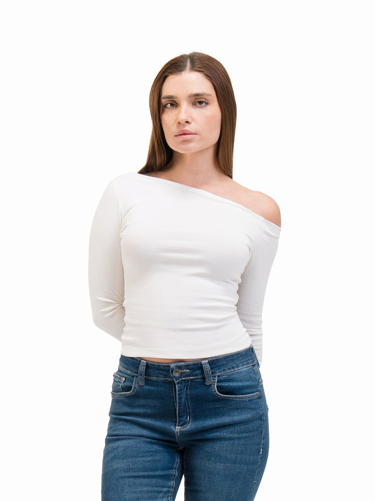 ONE SHOULDER LONG SLEEVE TOP