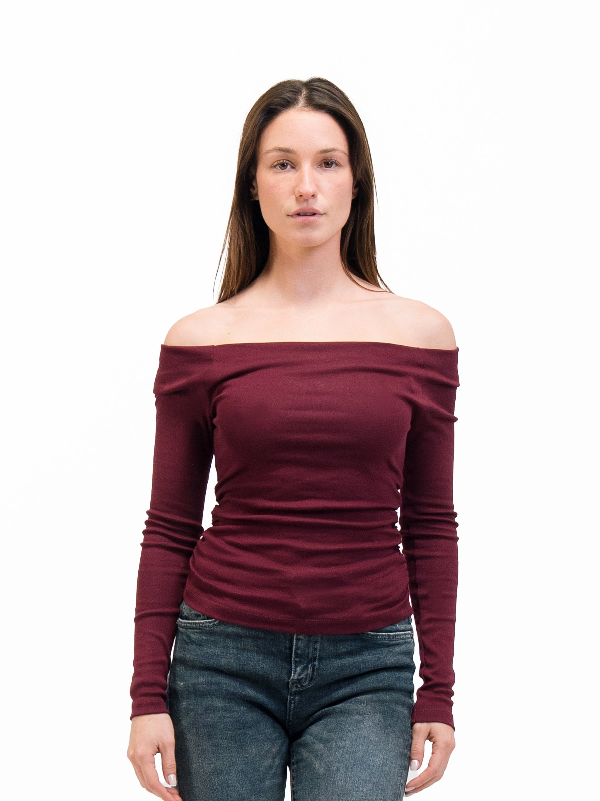 OFF SHOULDER LONG SLEEVE TOP