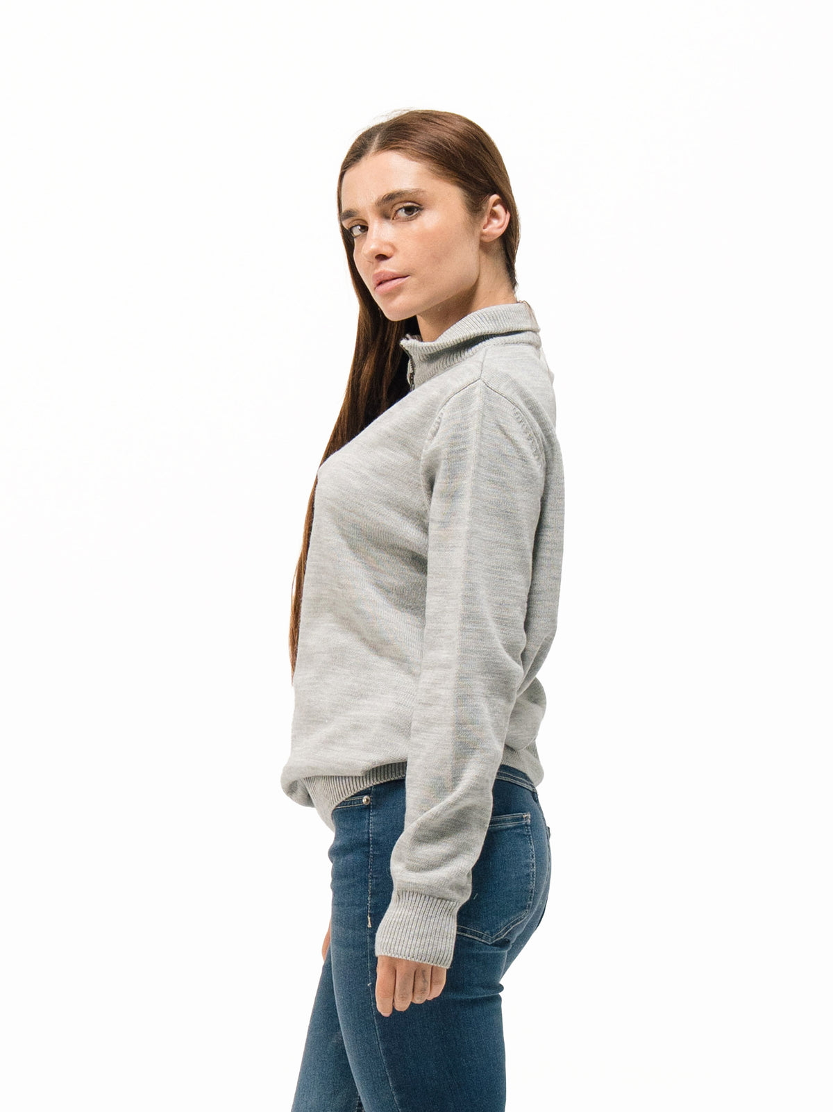 KNIT QUARTER ZIP UP