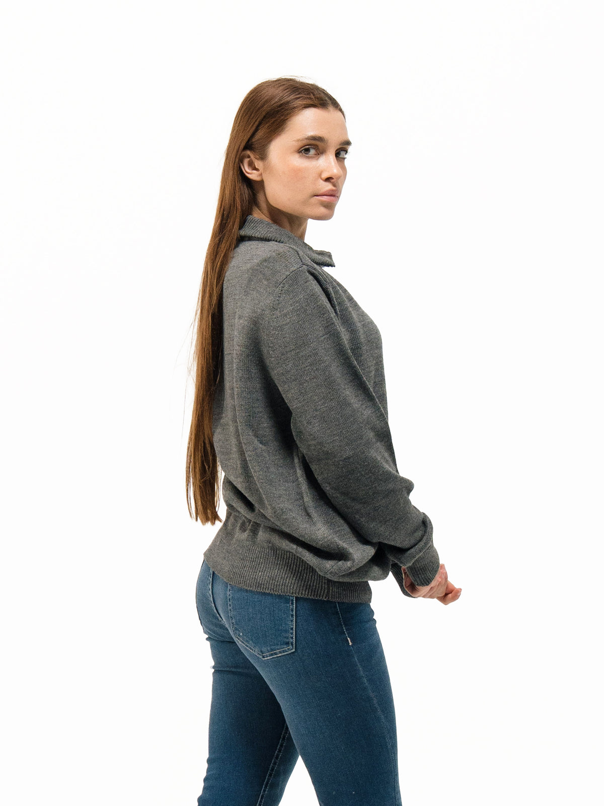 KNIT QUARTER ZIP UP