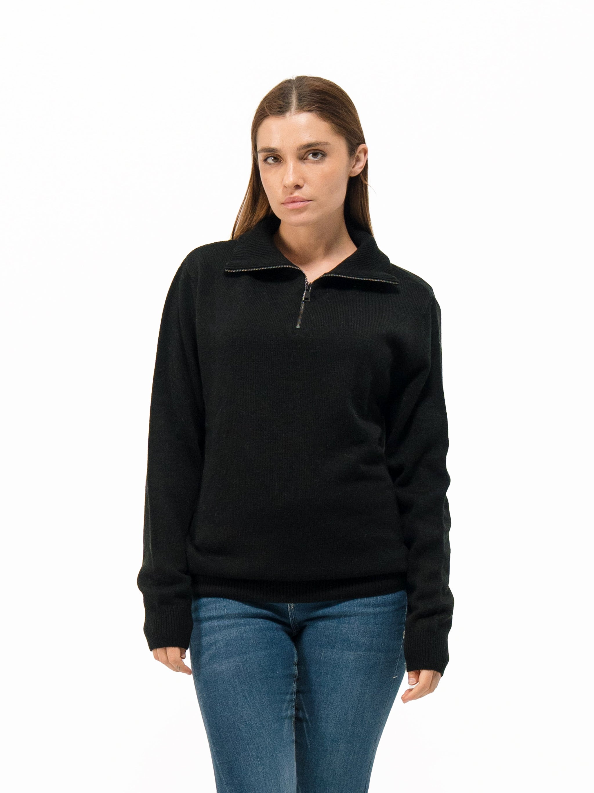 KNIT QUARTER ZIP UP