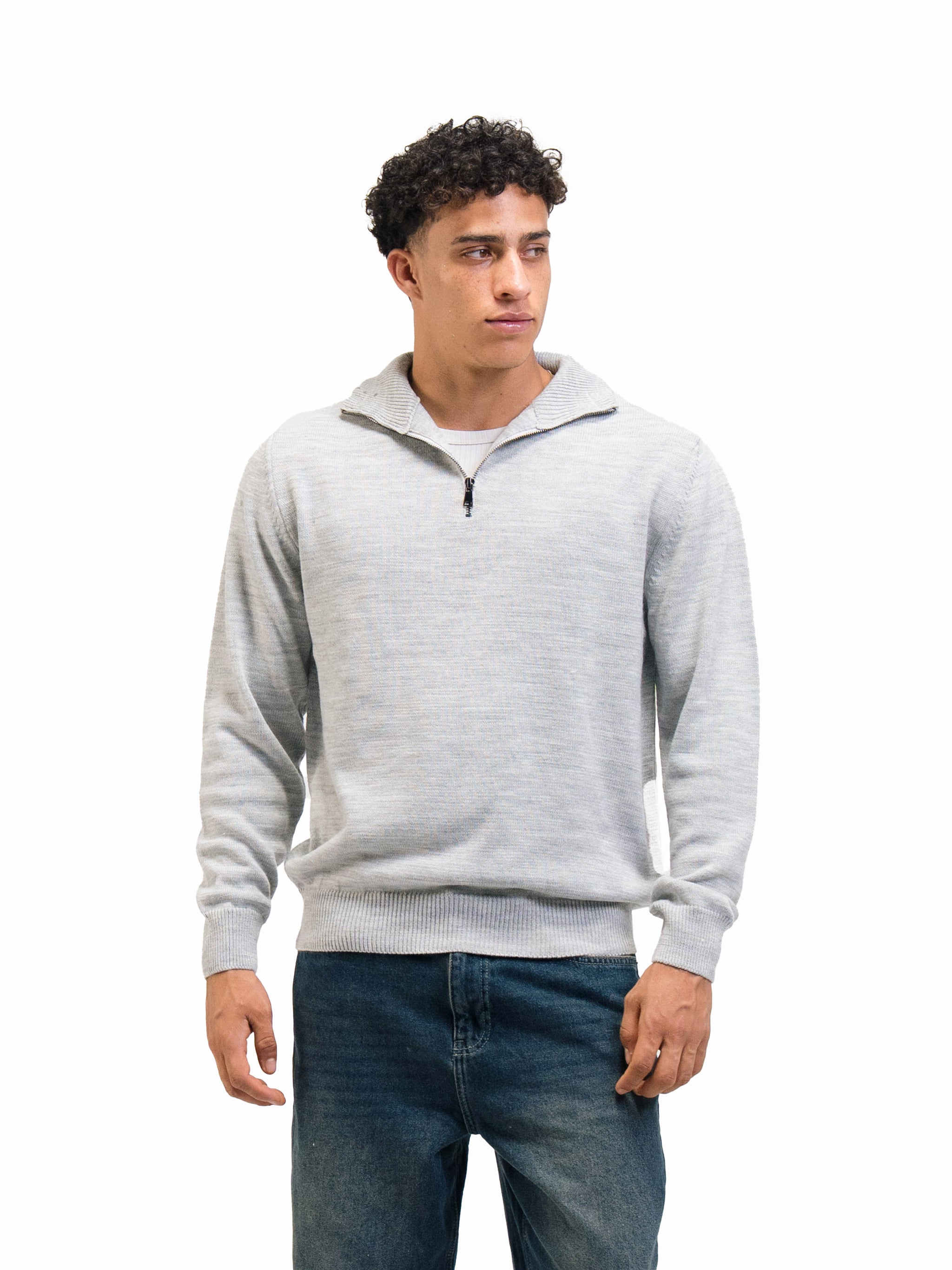 KNIT QUARTER ZIP UP