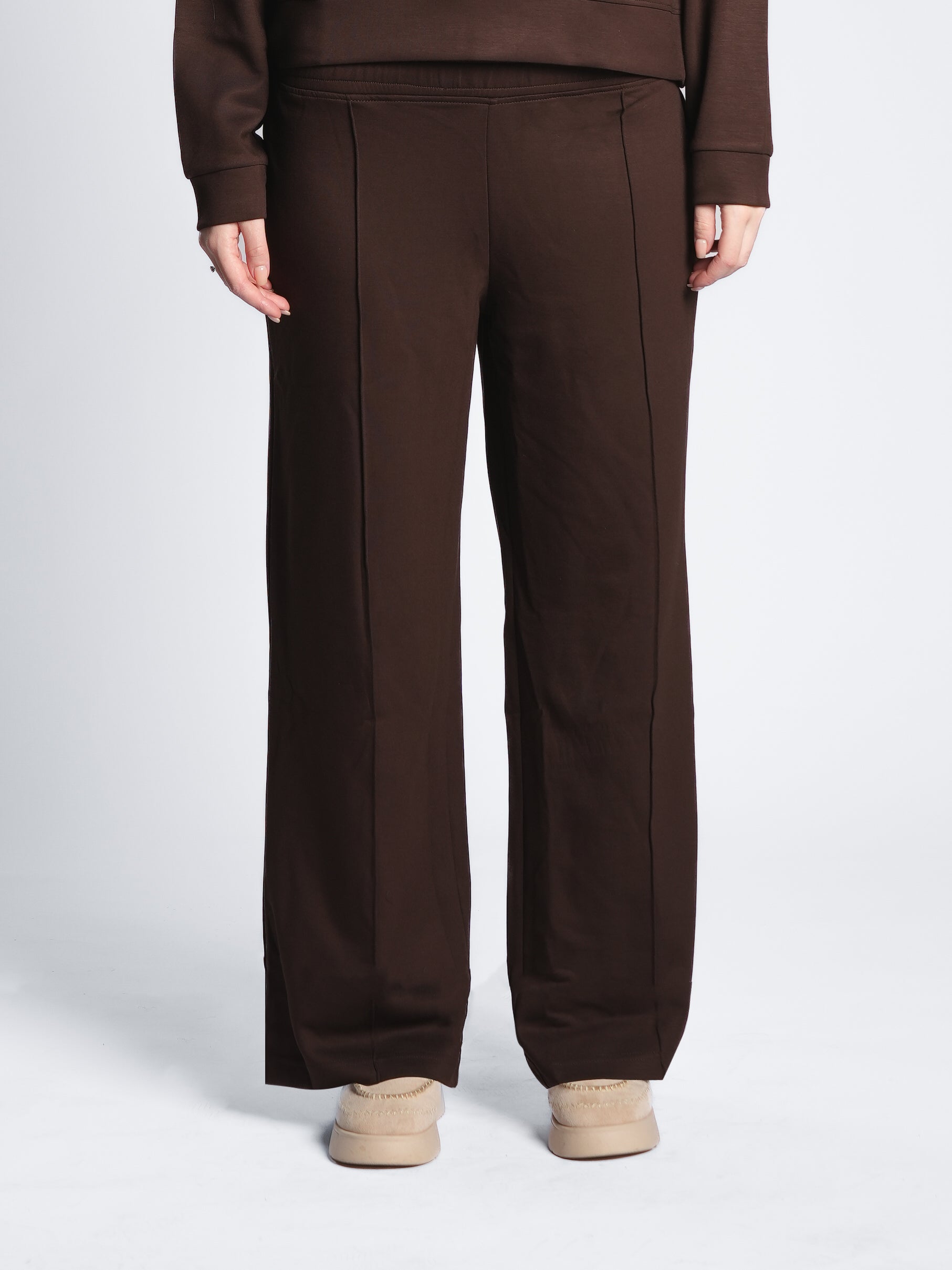 BREATHABLE COMFORTLUX PLEATED WIDE LEG PANTS