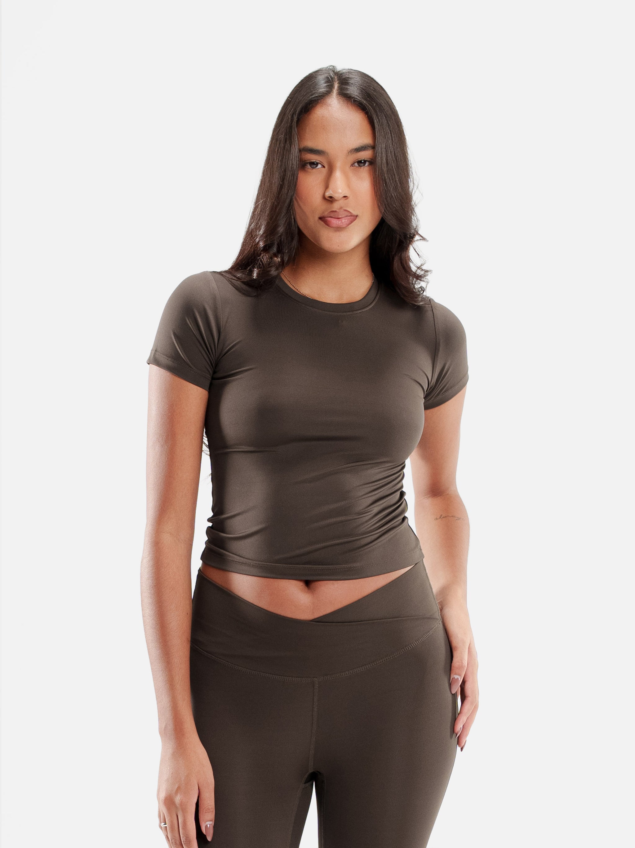BROWN MOVE FITTED TOP
